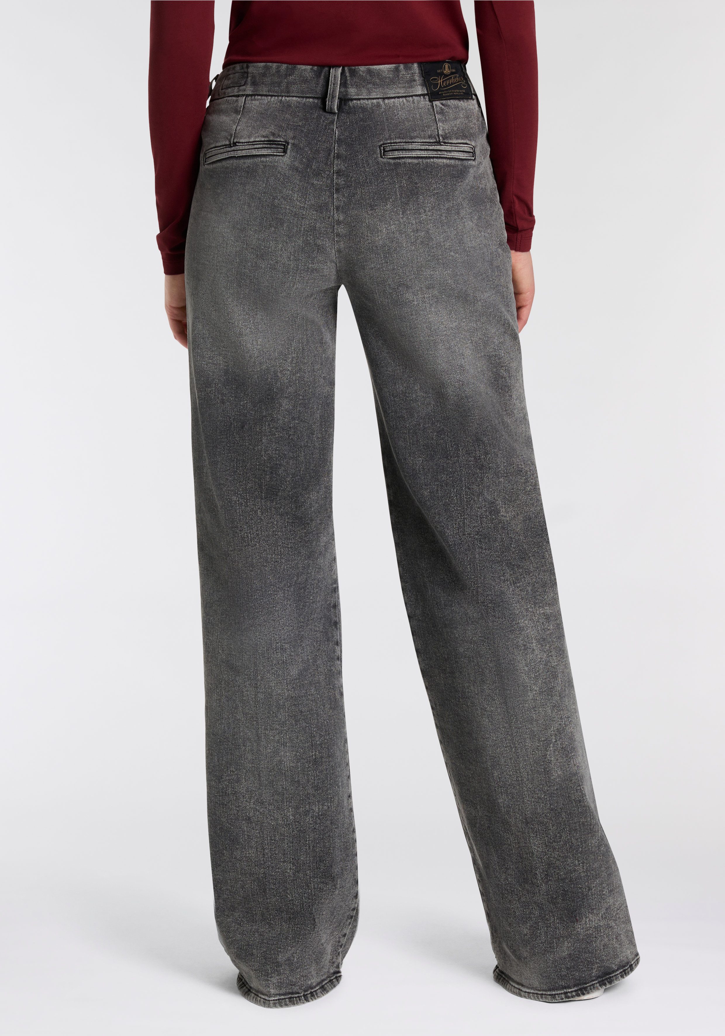Herrlicher High-waist jeans Lovely Flared Denim Black