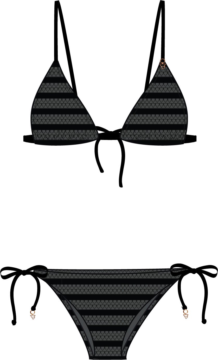 Brunotti Triangelbikini met metalen logo (set, 2 stuks)