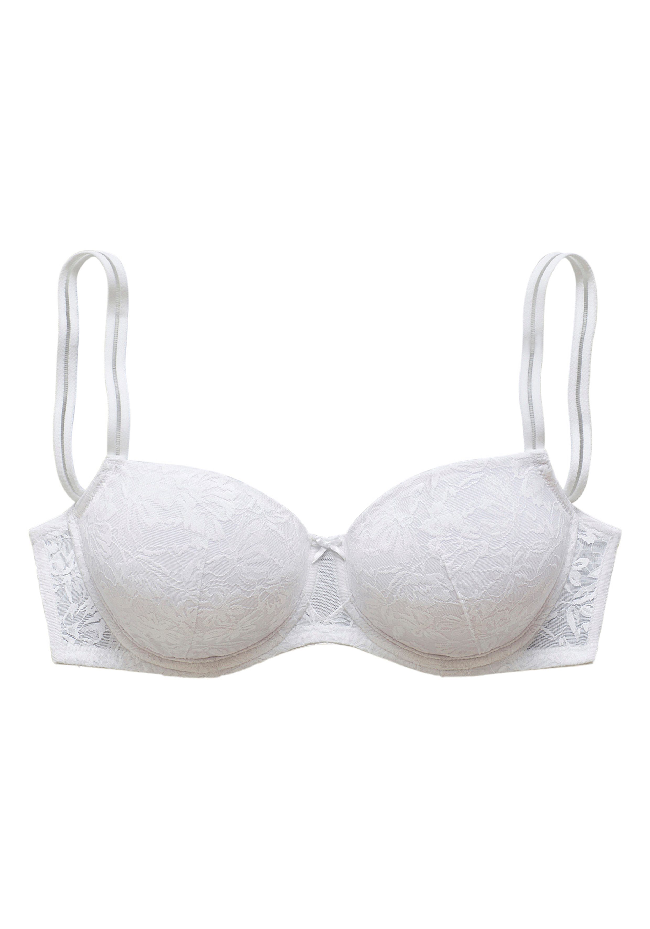 Lascana Balconette-bh van fijne, gebloemde kant, dessous
