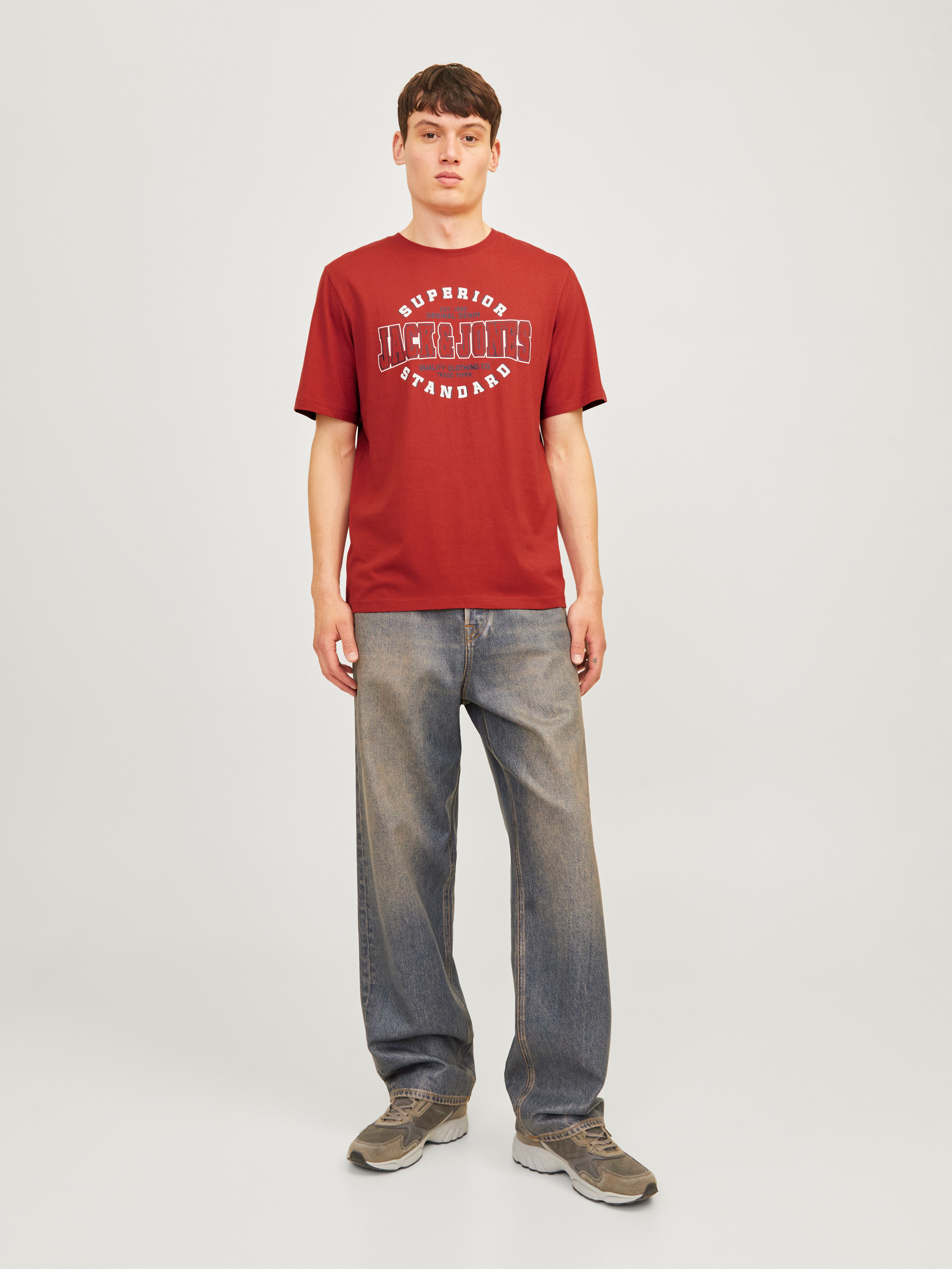 Jack & Jones Shirt met ronde hals JJELOGO TEE SS O-NECK 2 COL AW24 SN