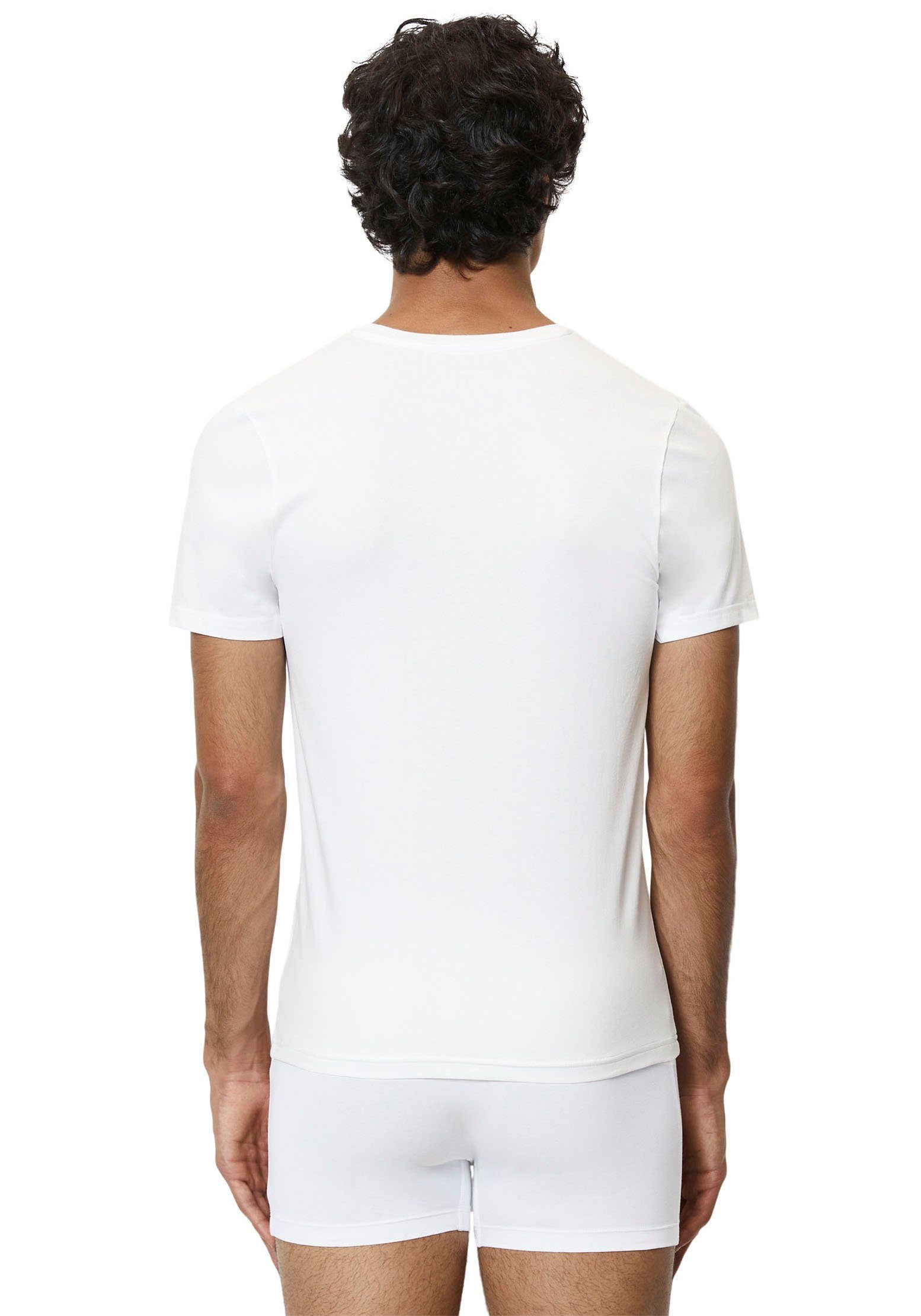 Marc O'Polo T-shirt Essentials met discreet merkembleem (2-delig, Set van 2)
