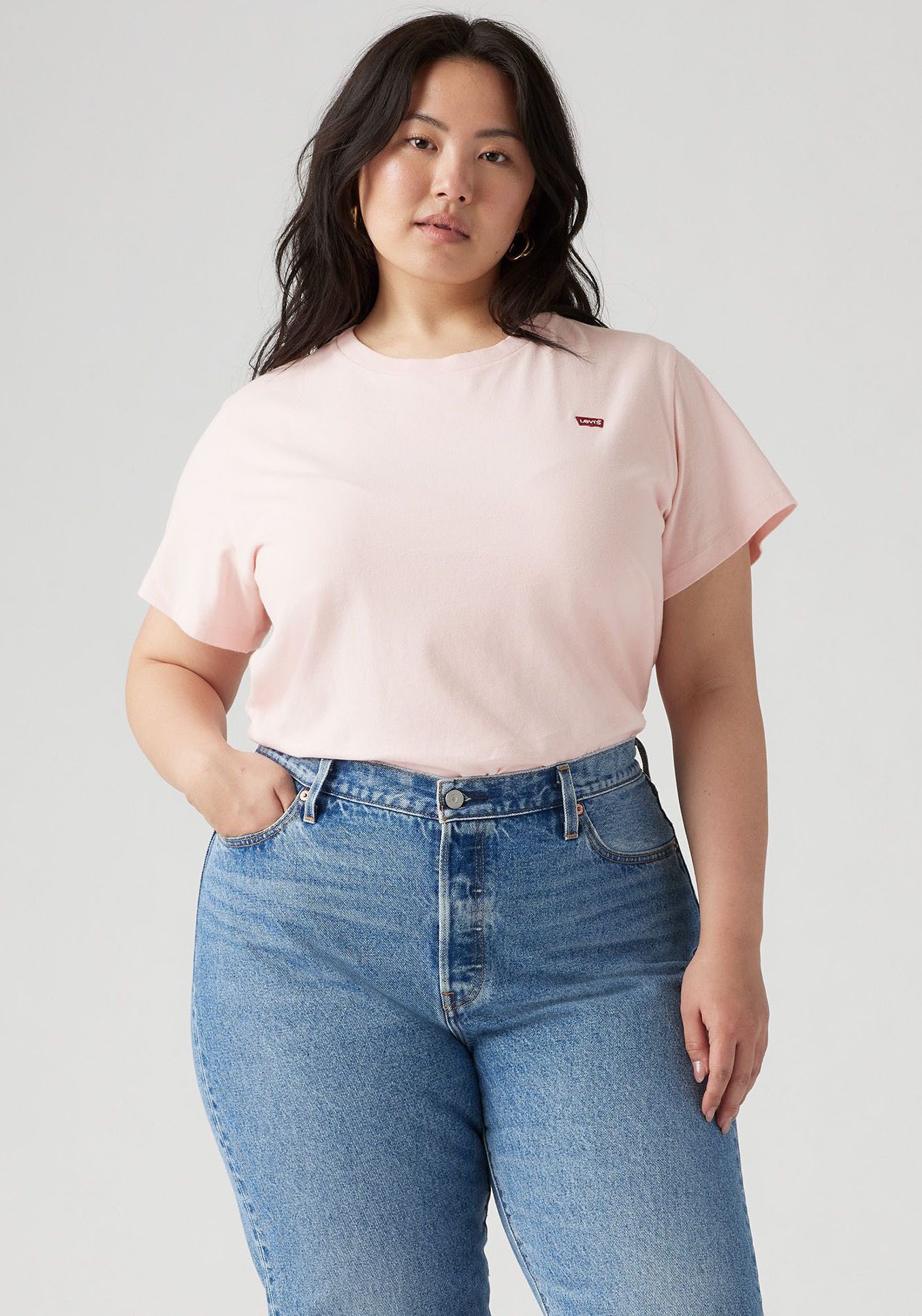 Levi's® Plus T-shirt PL THE PERFECT met logoborduursel