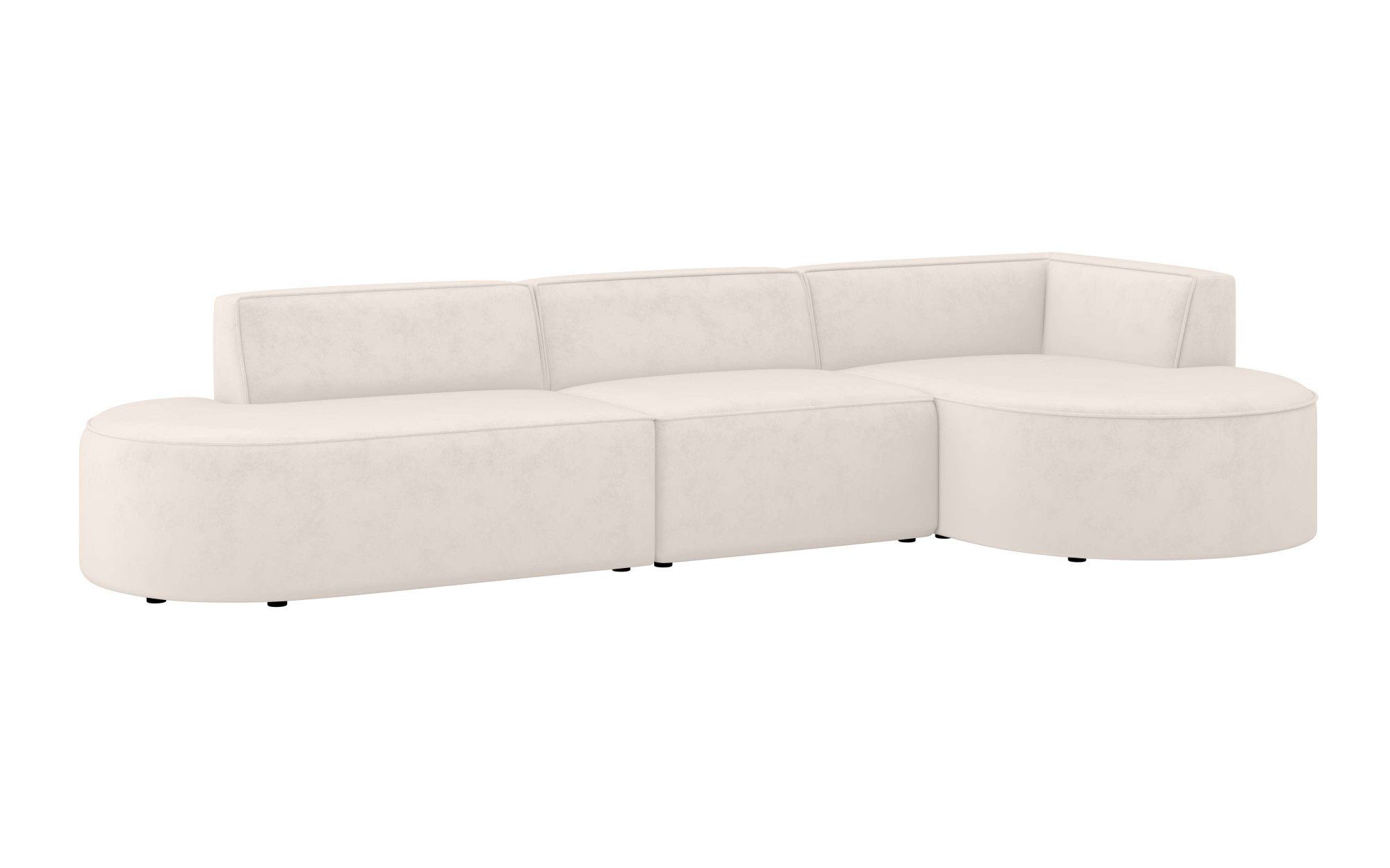 andas Hoekbank EIVIND designerbank met ottomane rechts/links, B/D/H: 343/159/72 cm