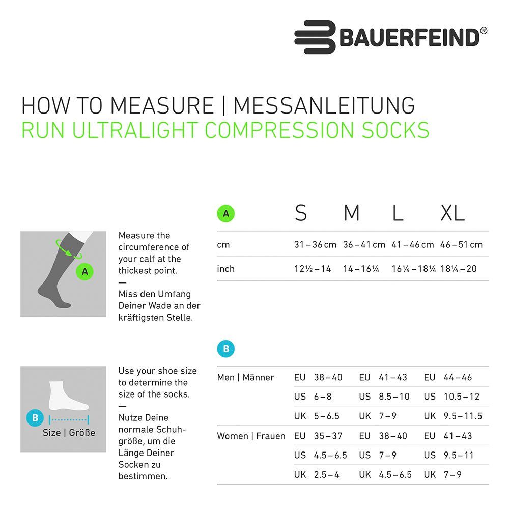 Bauerfeind Sportsokken Run Ultralight Compression Socks