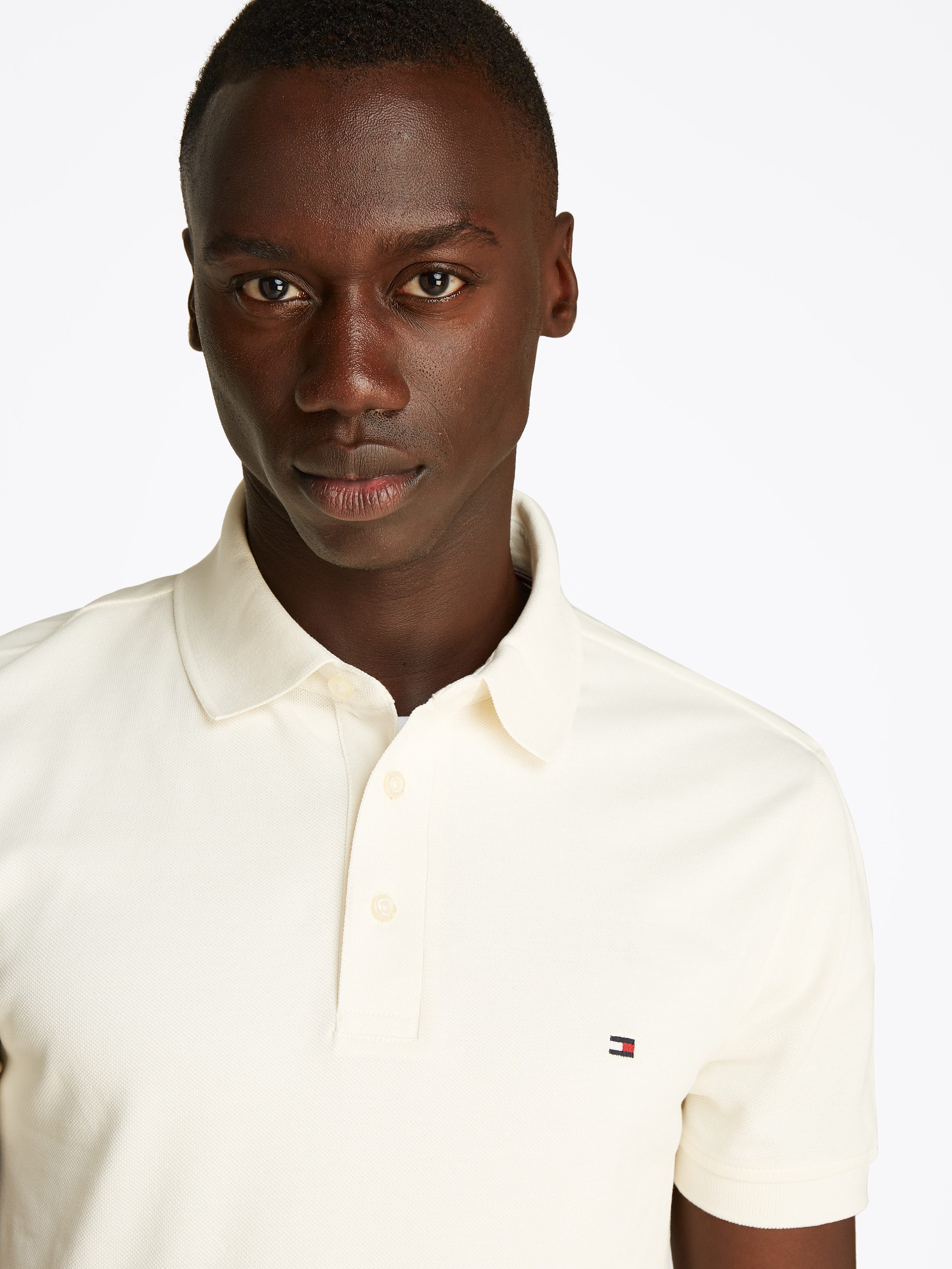 Tommy Hilfiger Poloshirt 1985 SLIM POLO van iets gestructureerd piqué