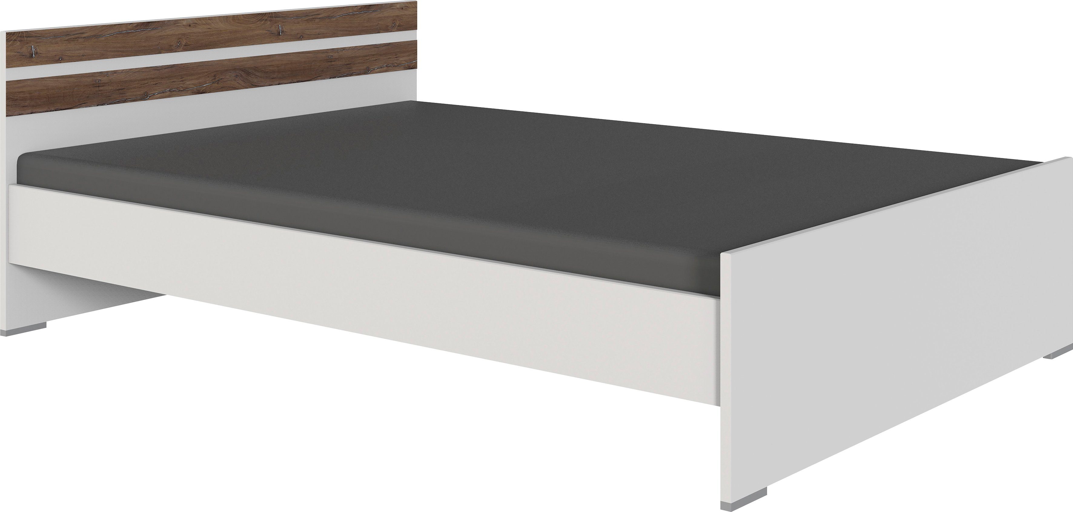 Wimex Bed Joker, logeerbed Ligoppervlak 90 of 140x200 cm, kleuraccenten aan het hoofdeinde, bedden wit