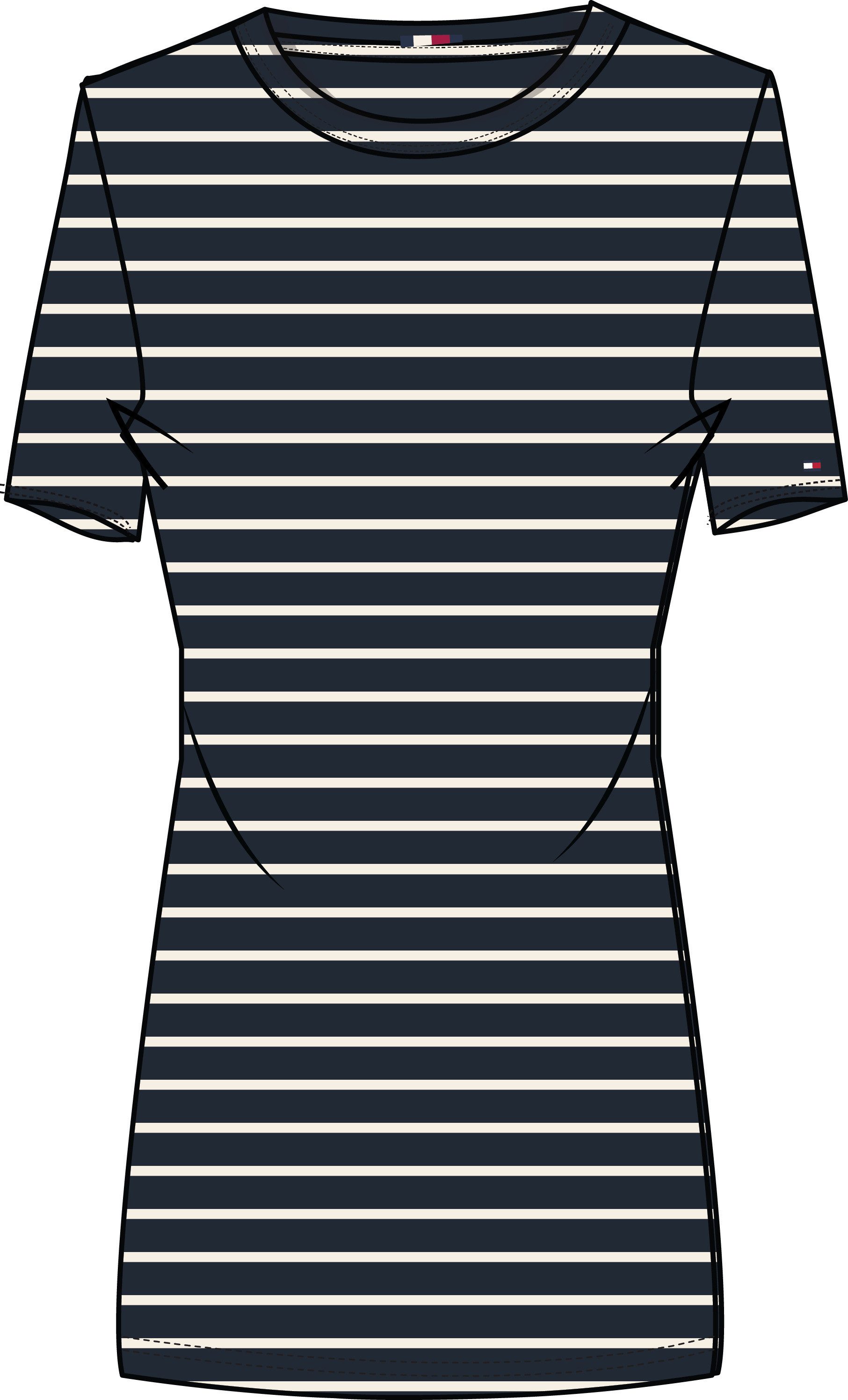 Tommy Hilfiger Shirt met korte mouwen 5X2 RIB C-NK SS met ronde hals korte mouwen