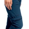 maier sports functionele broek inara slim zip smalle wandelbroek, ventilerend en sneldrogend blauw