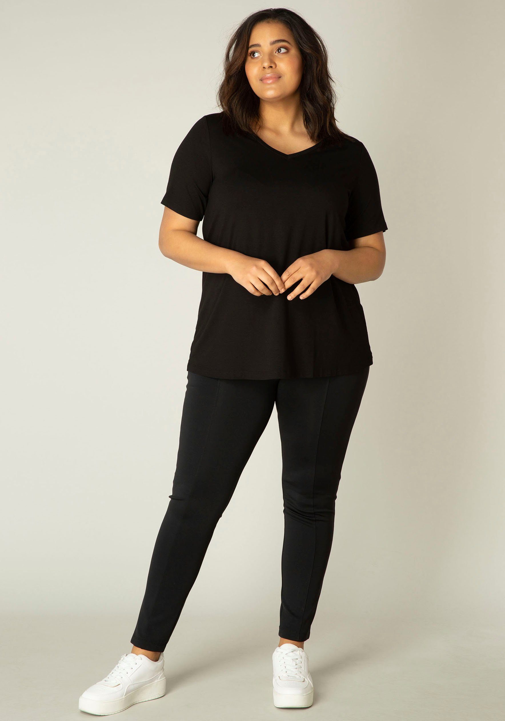 Base Level Curvy T-shirt Alba Soepelvallende, vormvaste kwaliteit