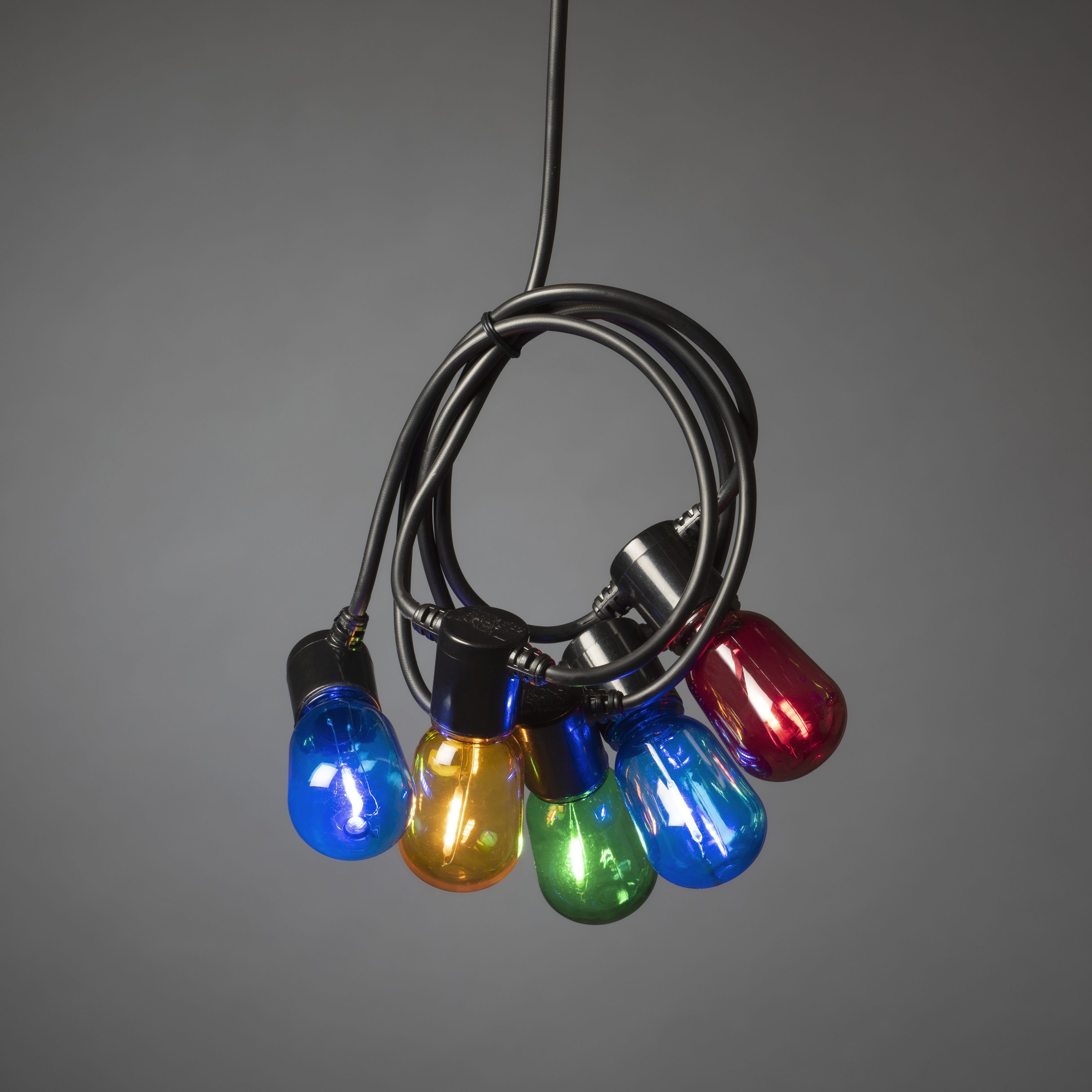 KONSTSMIDE Led-lichtsnoer Kerstversiering buiten Led biertuinverlichting, multicolour, 20 veelkleurige lampen / 40 warmwitte dioden (1 stuk)