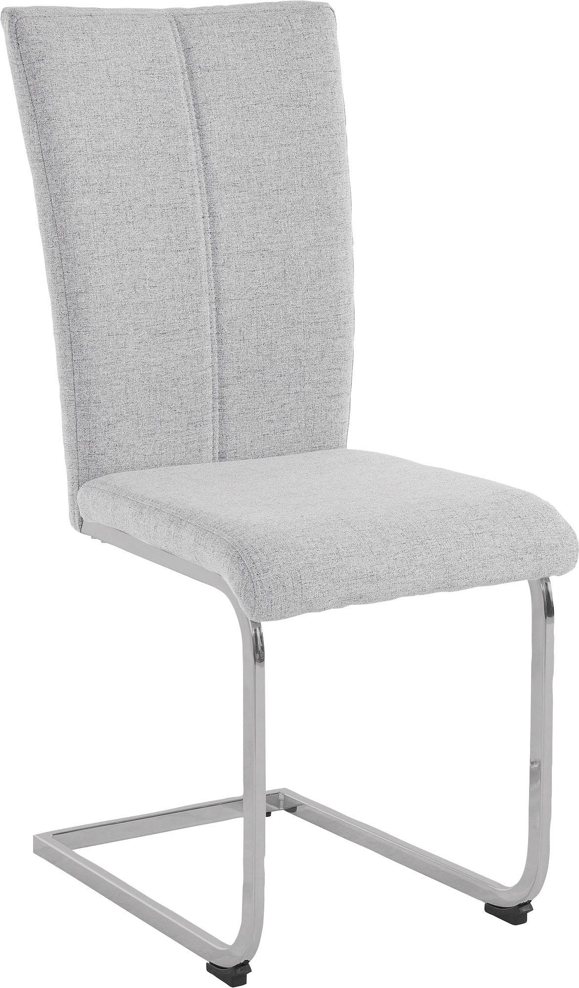Home affaire Vrijdragende stoel Alex Stoel belastbaar tot 120 kg, frame in chroom-look (set, 2 stuks)