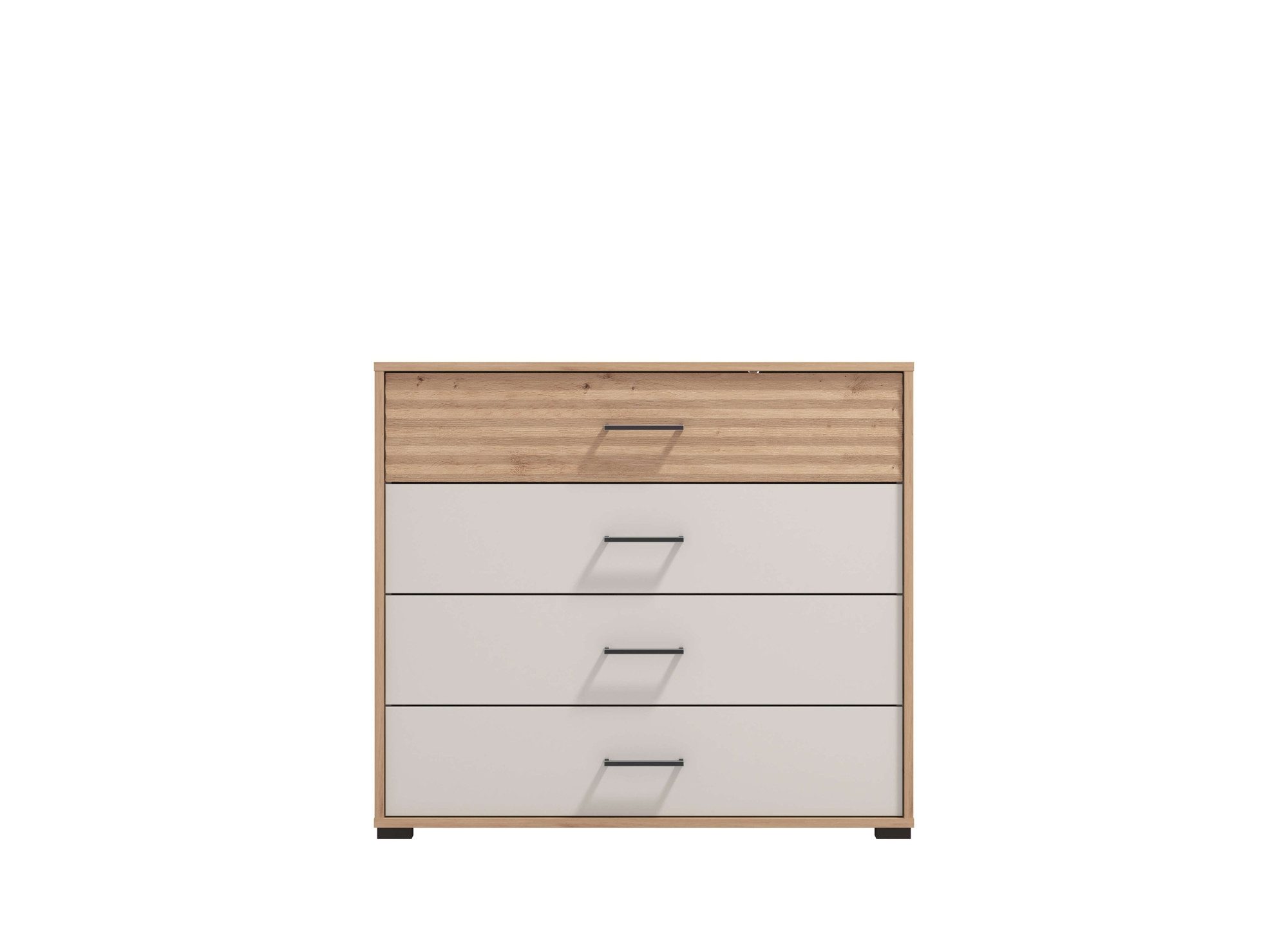 INOSIGN Ladekast Modena ladekast sideboard met 4 lades 93x40x82 cm, fsc®-gecertificeerd houtmateriaal, trendkleur cashmere