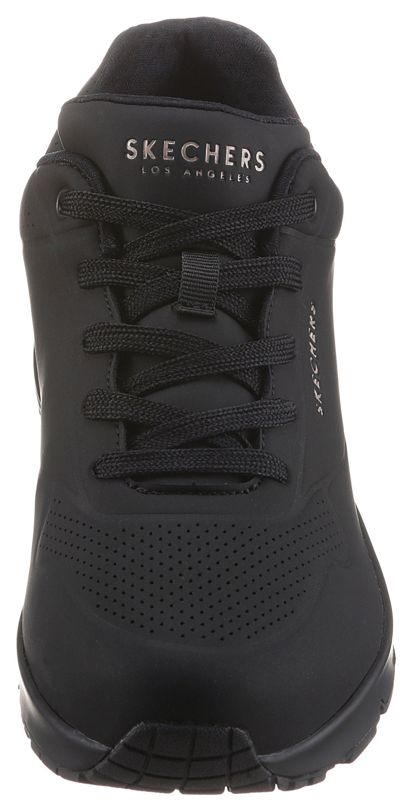 Skechers Sneakers met sleehak Uno - Stand on Air , Vrijetijdsschoen, lage schoen, veterschoen met fijne perforatie