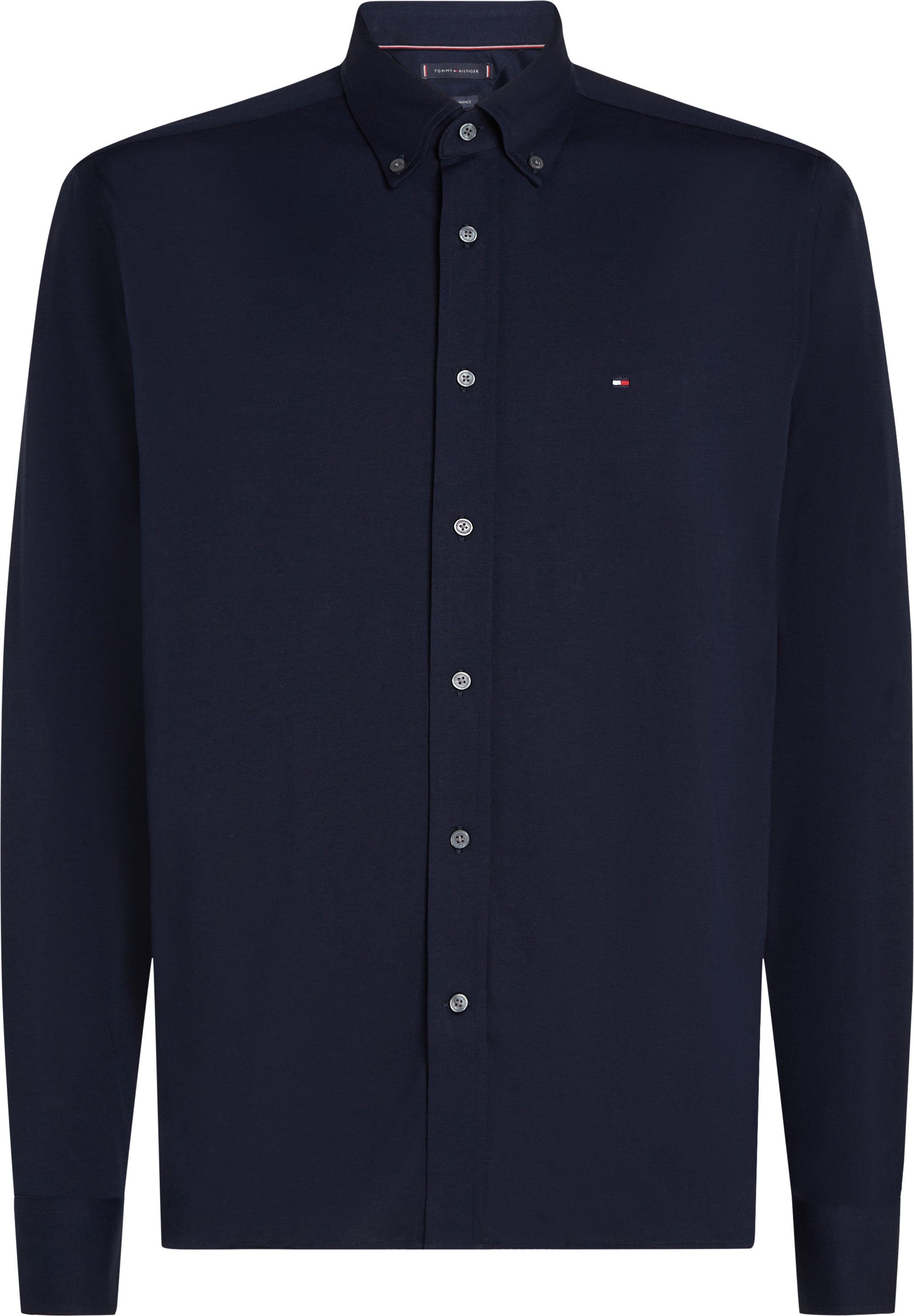 Tommy Hilfiger Overhemd met lange mouwen PERFORMANCE KNIT SOLID LS SHIRT