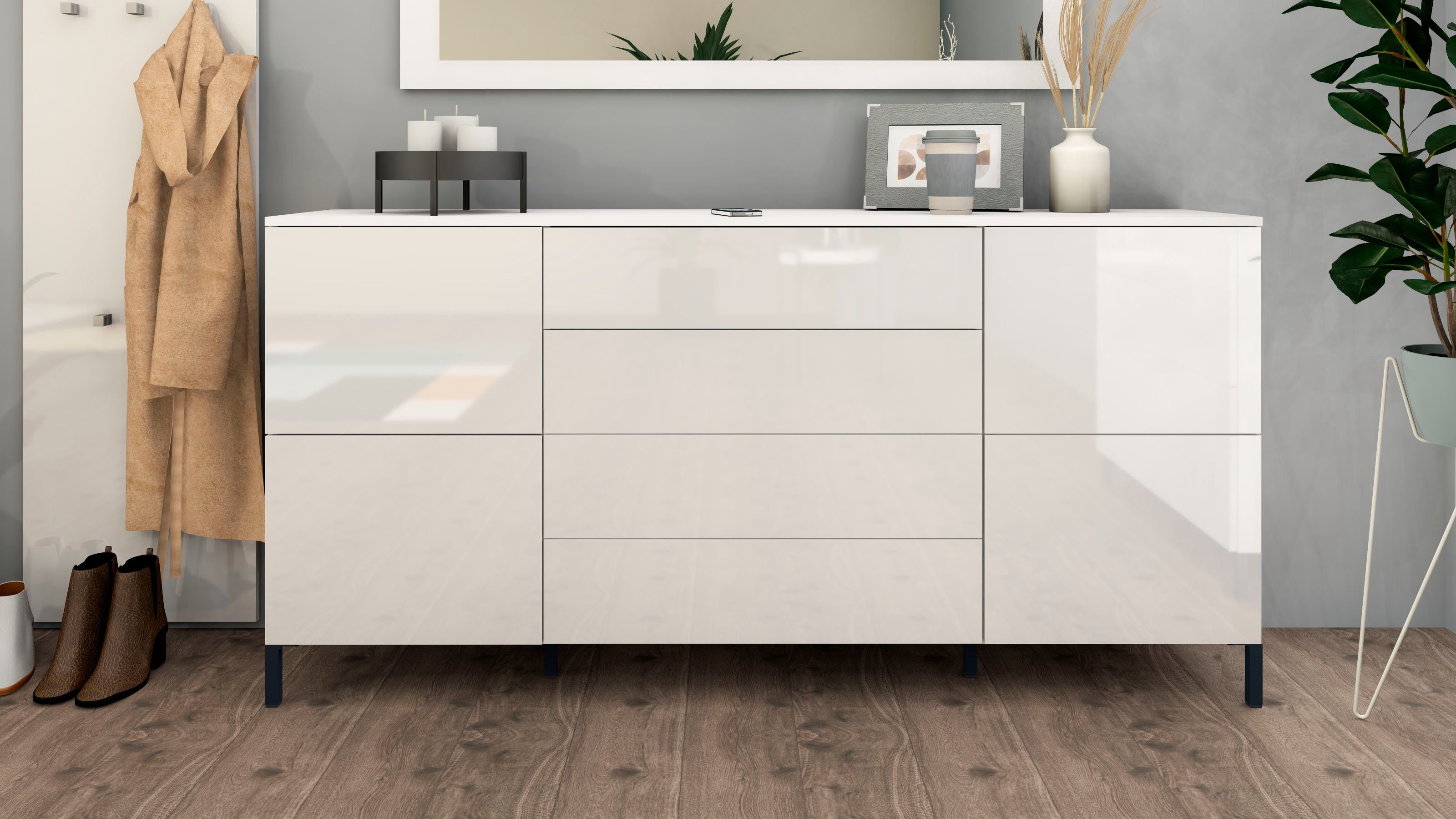 borchardt Möbel Kast Haama Breedte 166 cm dressoirs wit