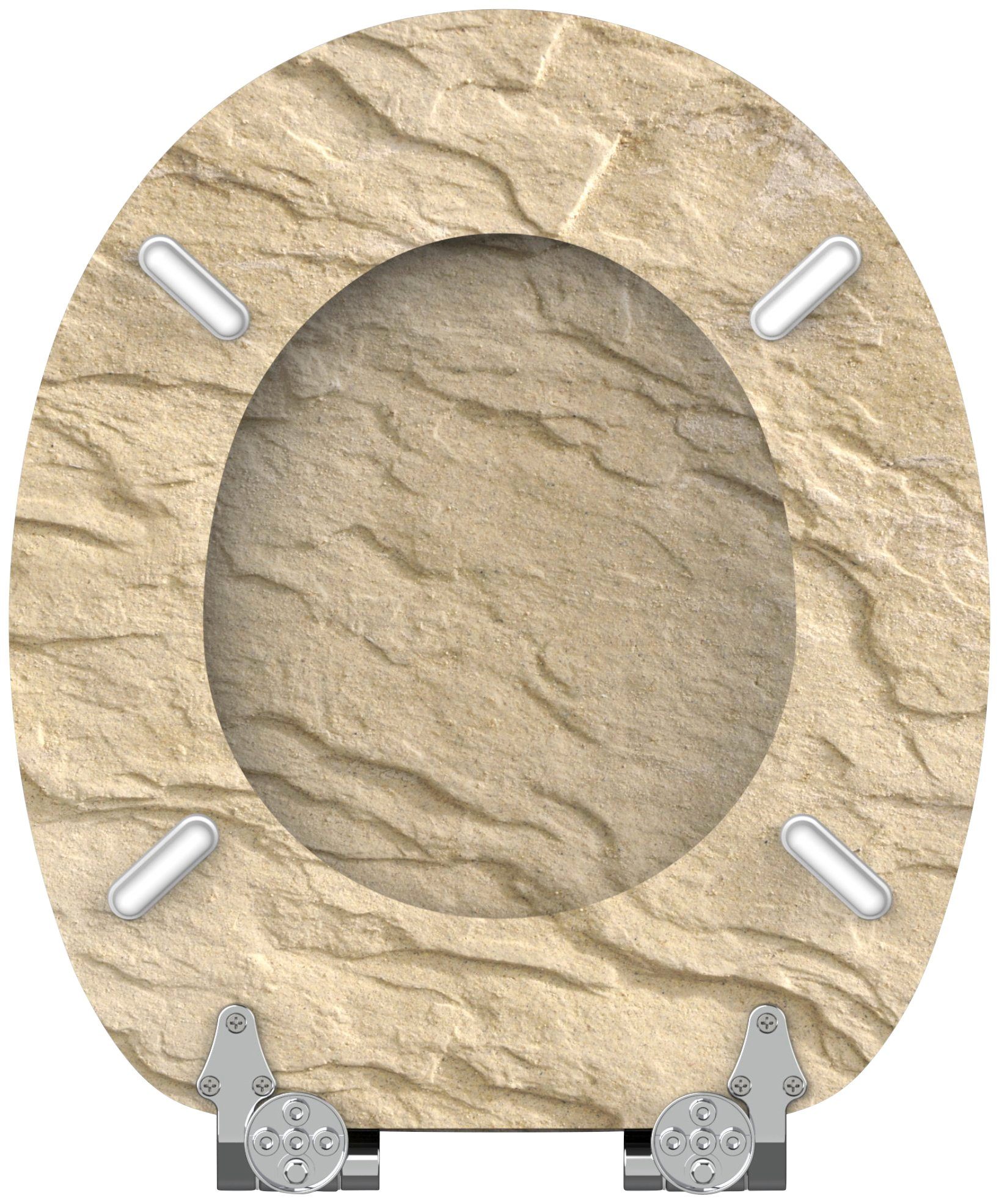 Sanilo Toiletzitting Sand stone met soft-closemechanisme