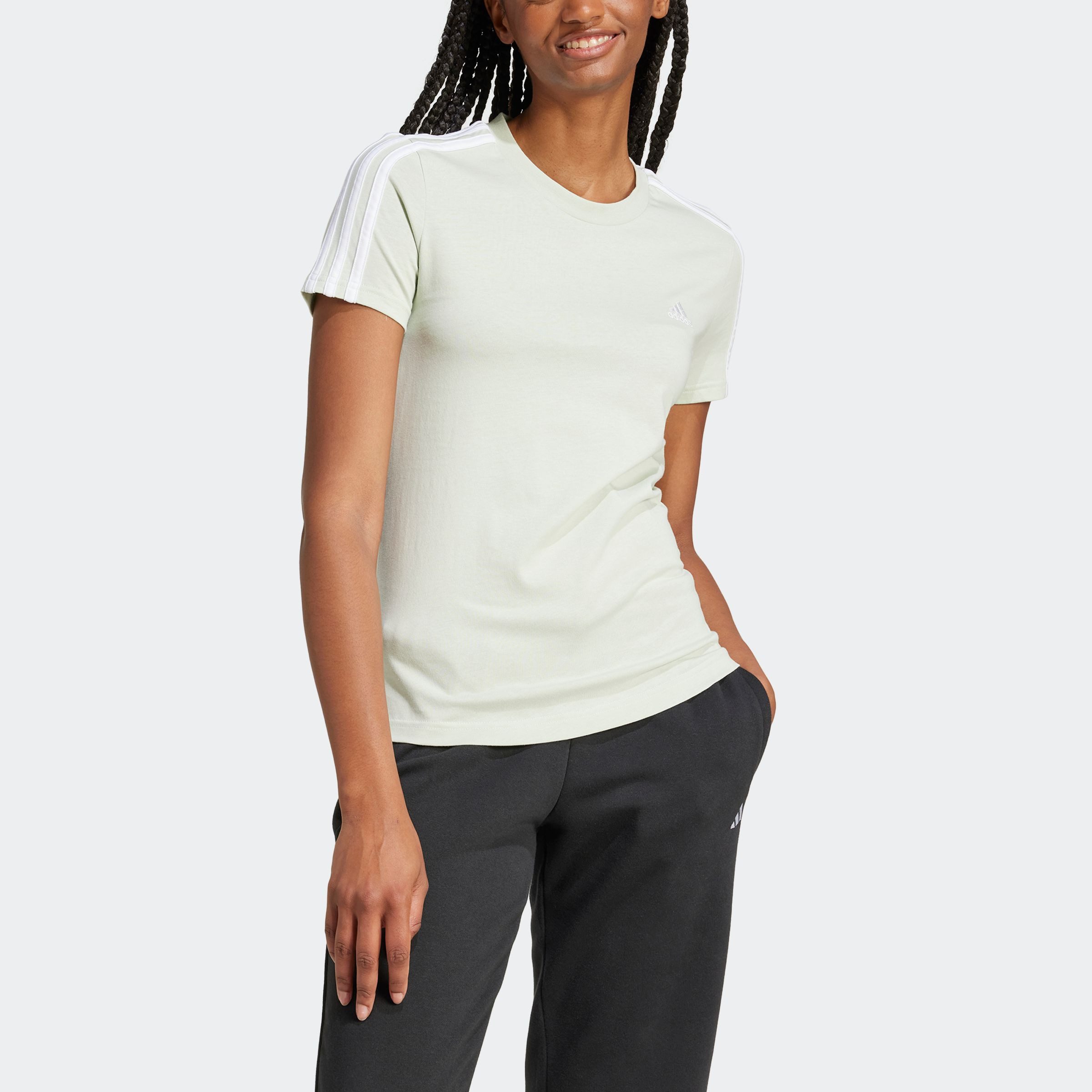 adidas Sportswear T-shirt LOUNGEWEAR ESSENTIALS SLIM 3-STRIPES