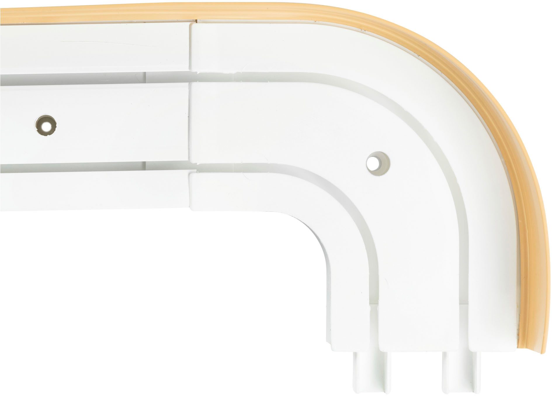 SN DECO GROUP Gordijnrail SH2 Set 2-lijn, incl. ronde bogen, afdekplaat 5 cm, voorgeboord, binnenloop (1 stuk)