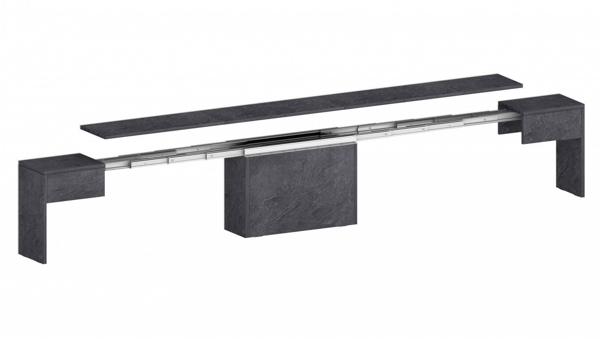 INOSIGN Zitbank Praktika, Zitbank, Bank met uittrekfunctie, uittrekbaar van 66 naar 290 cm (1 stuk)