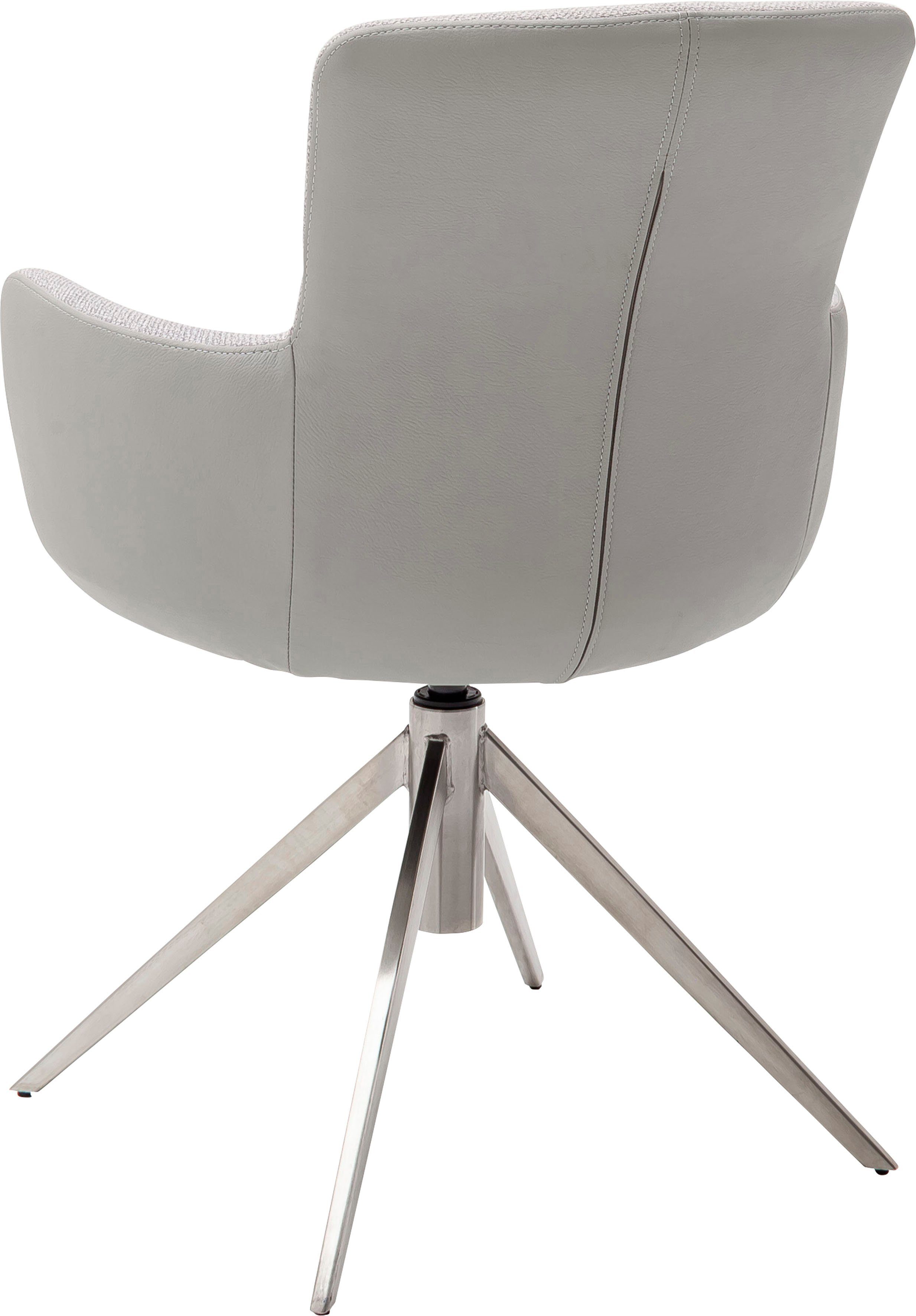 MCA furniture Eetkamerstoel Mecana set van 2 materialenmix, stoel 360° draaibaar met nivellering, tot 120 kg (set, 2 stuks)