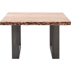 mca furniture salontafel cartagena salontafel massief hout met schaaldeel en natuurlijke kieren en gaatjes beige