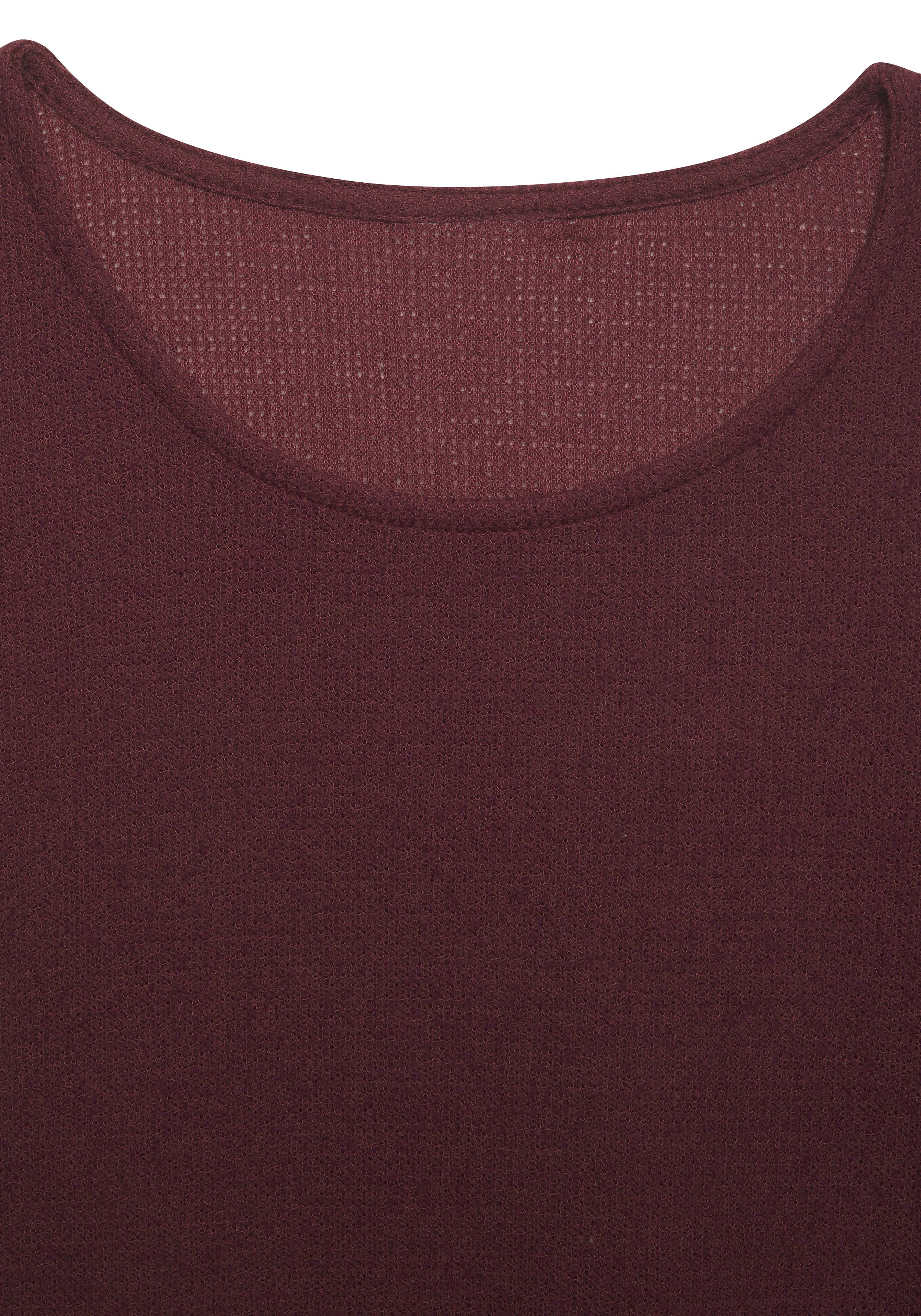 Vivance Shirt met lange mouwen Van pluizig breiwerk gemaakt van kreukvrij materiaal