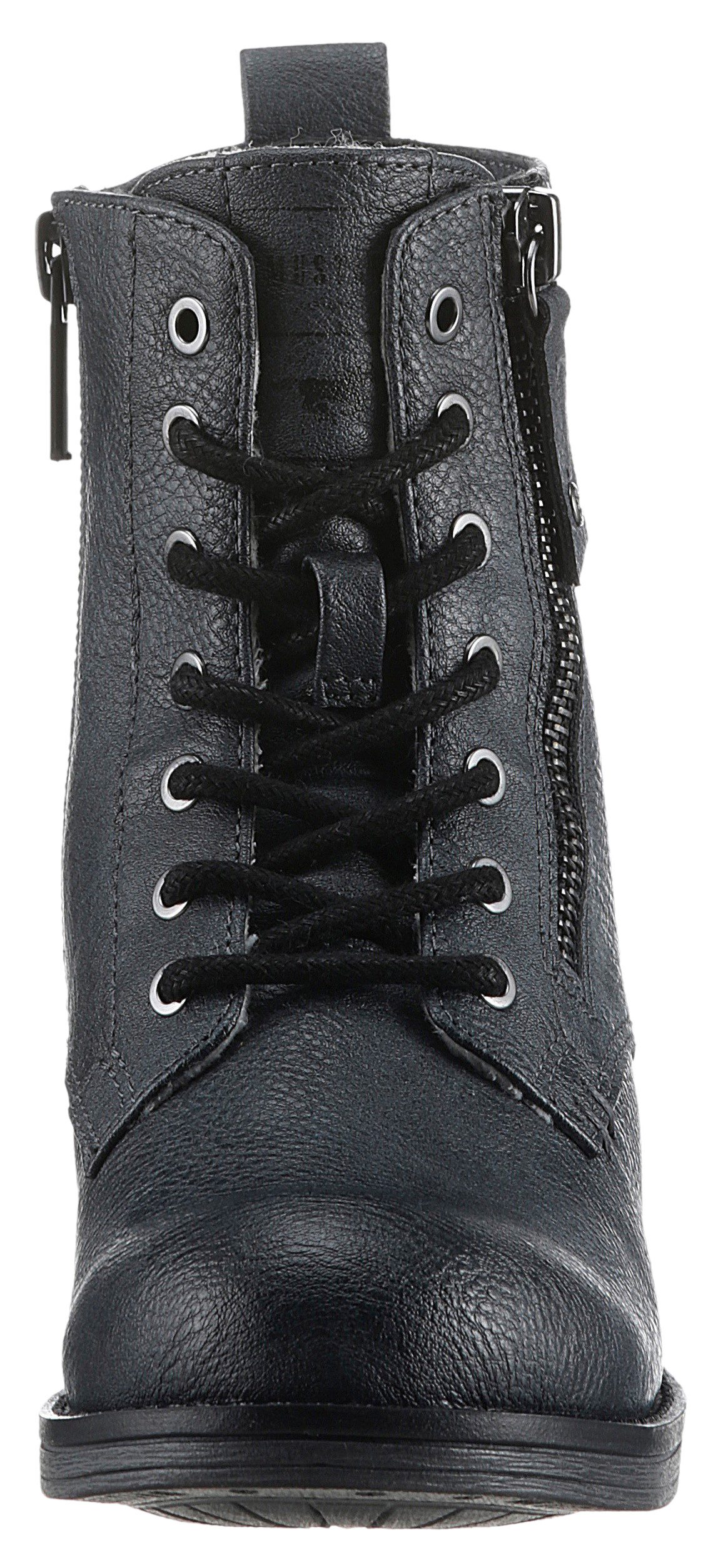 Mustang Shoes Winterlaarzen lace-up boots, ankle boots, block heel, with zipper