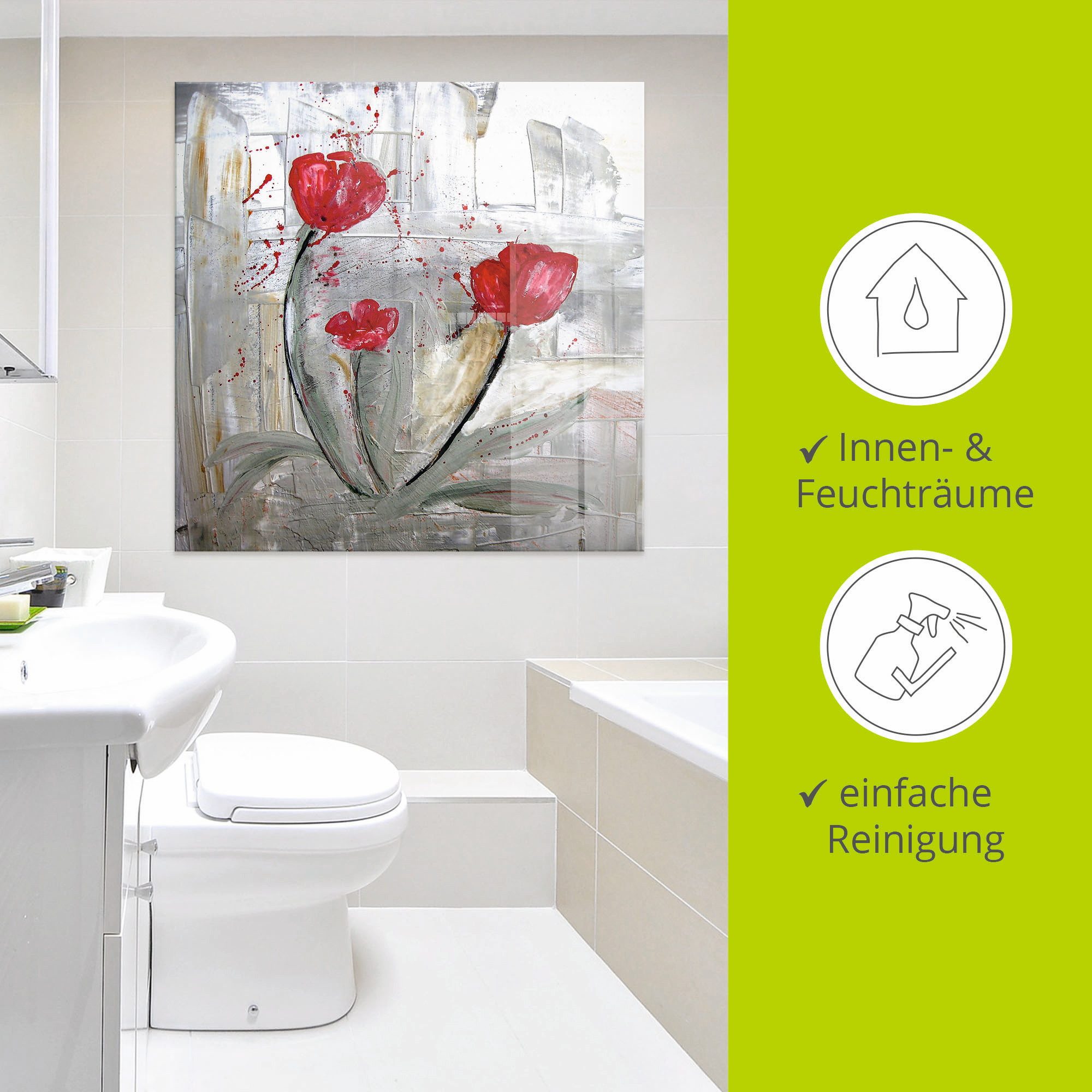 Artland Print op glas Familie in verschillende maten