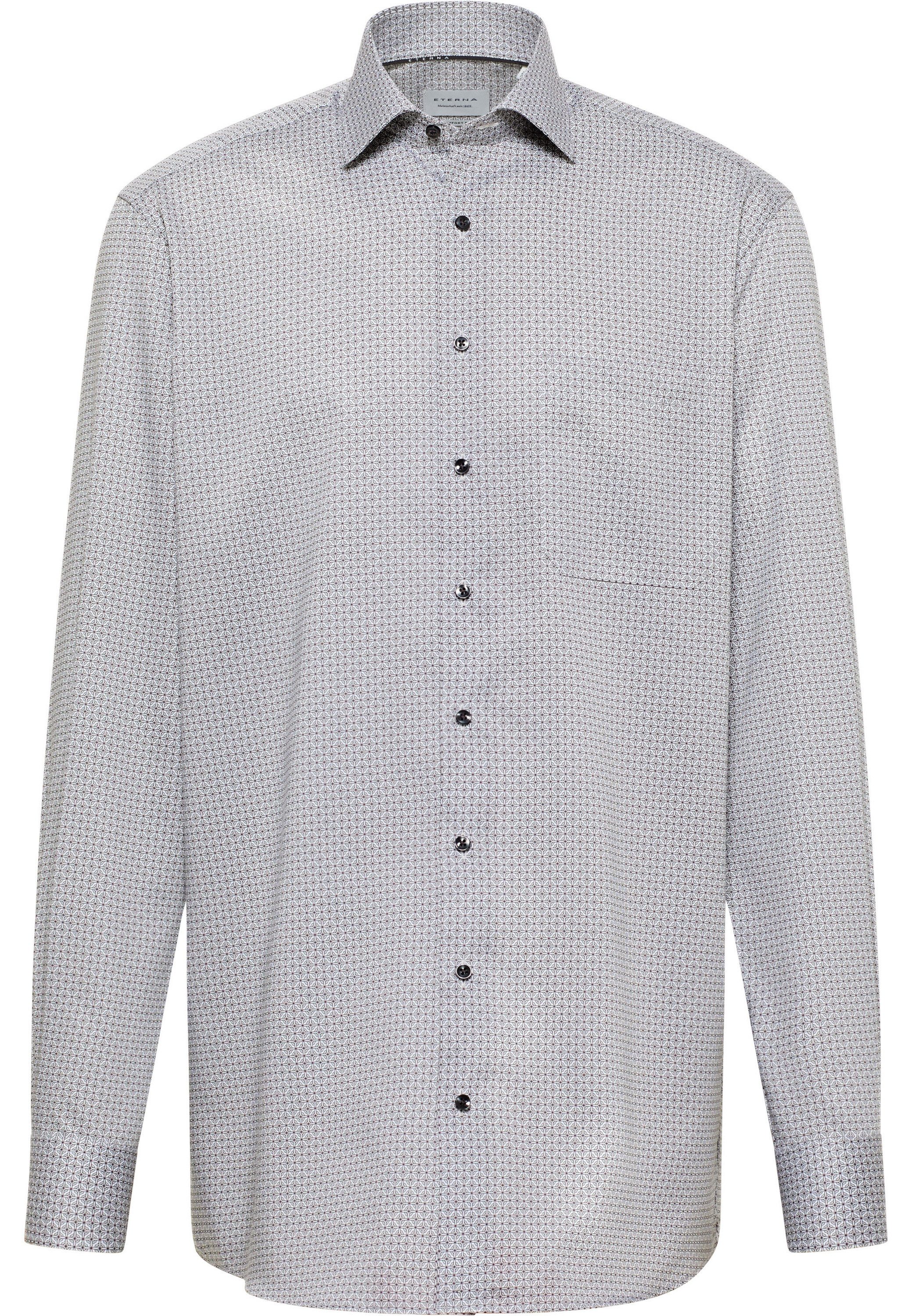Eterna Overhemd met lange mouwen Comfort fit NON IRON (strijkvrij)