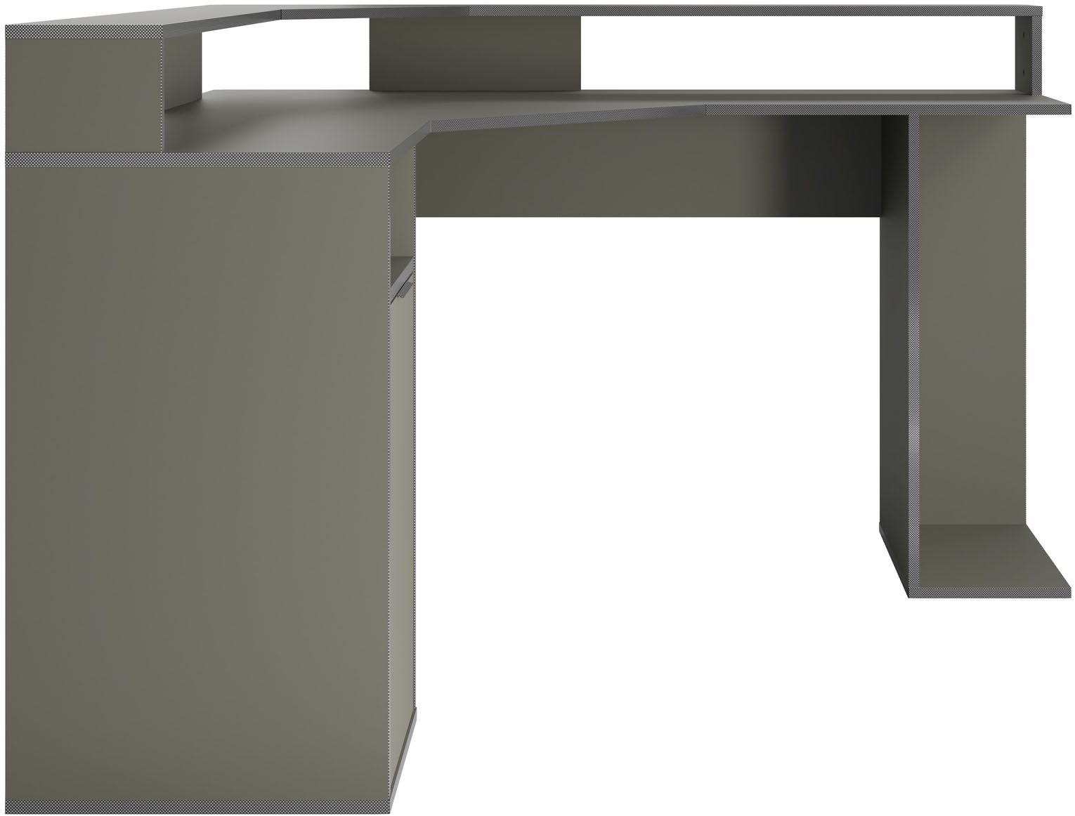 INOSIGN Hoekbureau Omaha Gamingtafel met deur, tower vak en monitorplank, breedte 139 cm
