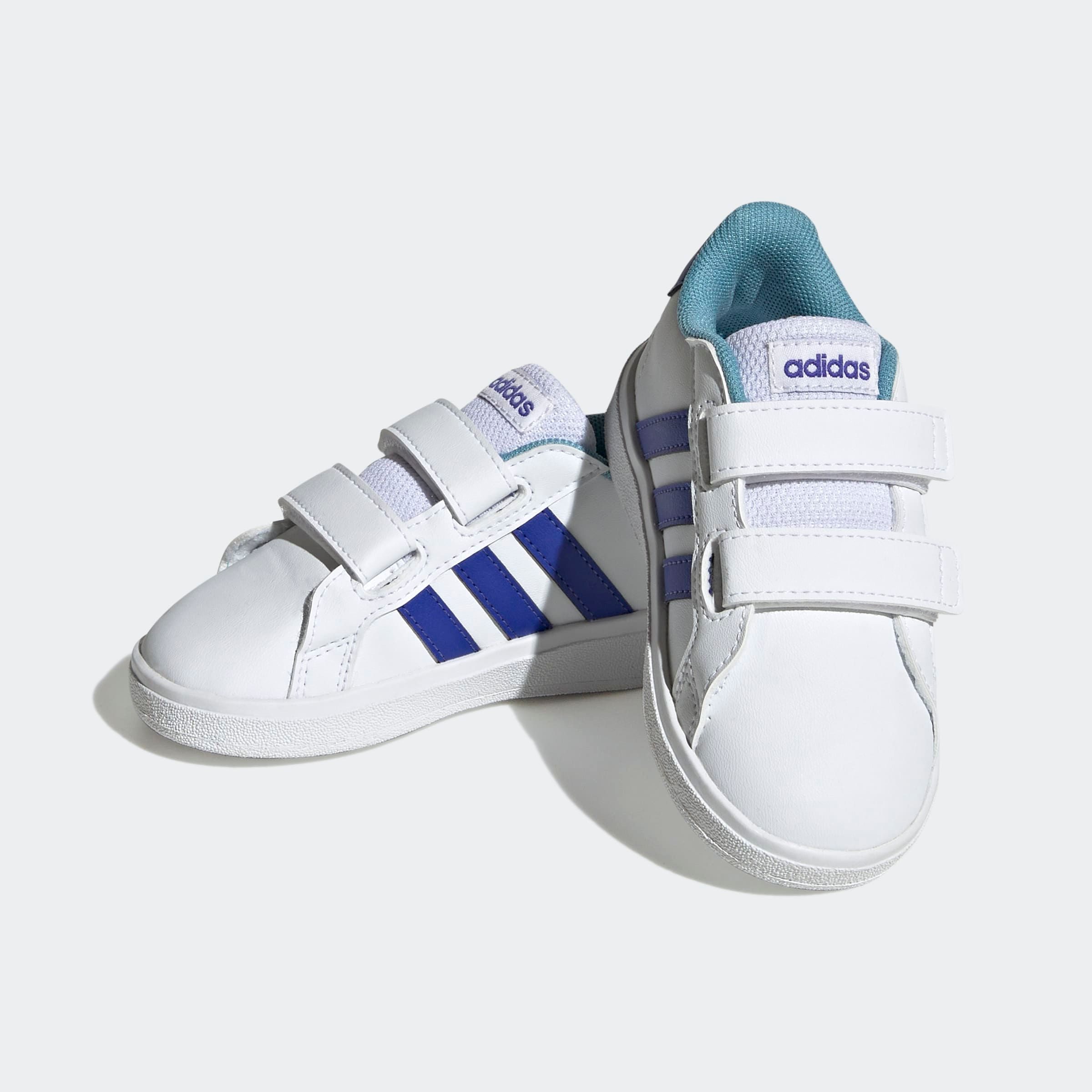 adidas Sportswear Sneakers GRAND COURT LIFESTYLE HOOK AND LOOP voor kinderen, ontwerp geïnspireerd door de adidas superstar