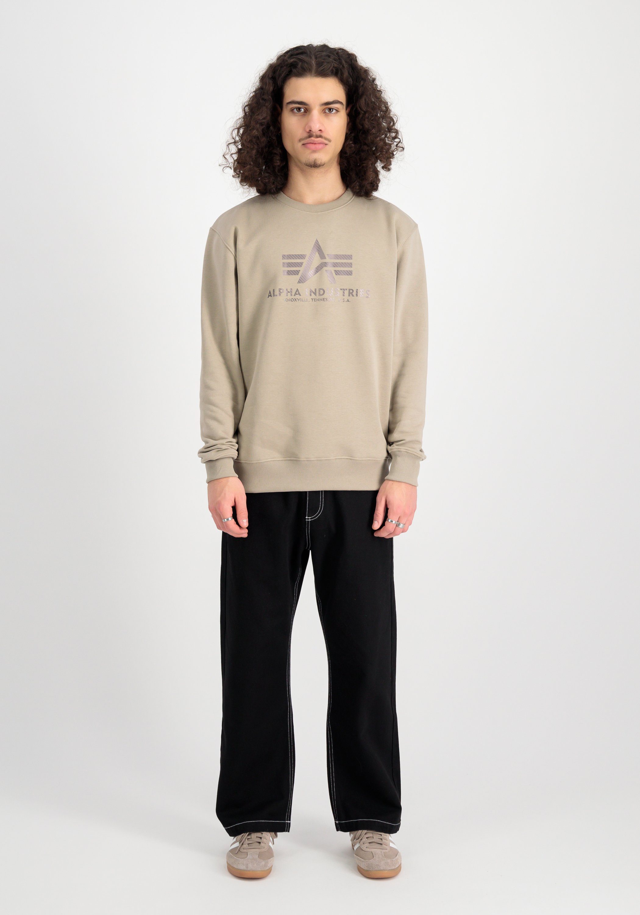 Alpha Industries Sweater ALPHA INDUSTRIES Men - Sweatshirts Basic Sweater Carbon