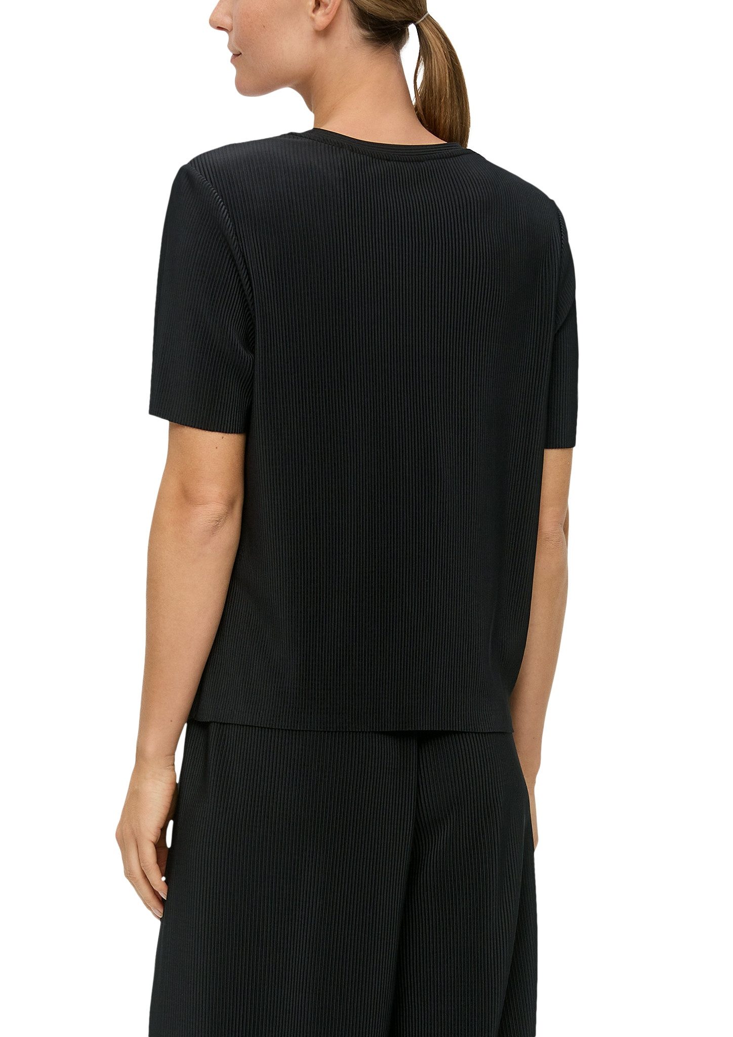 s.Oliver T-shirt met plisséplooien