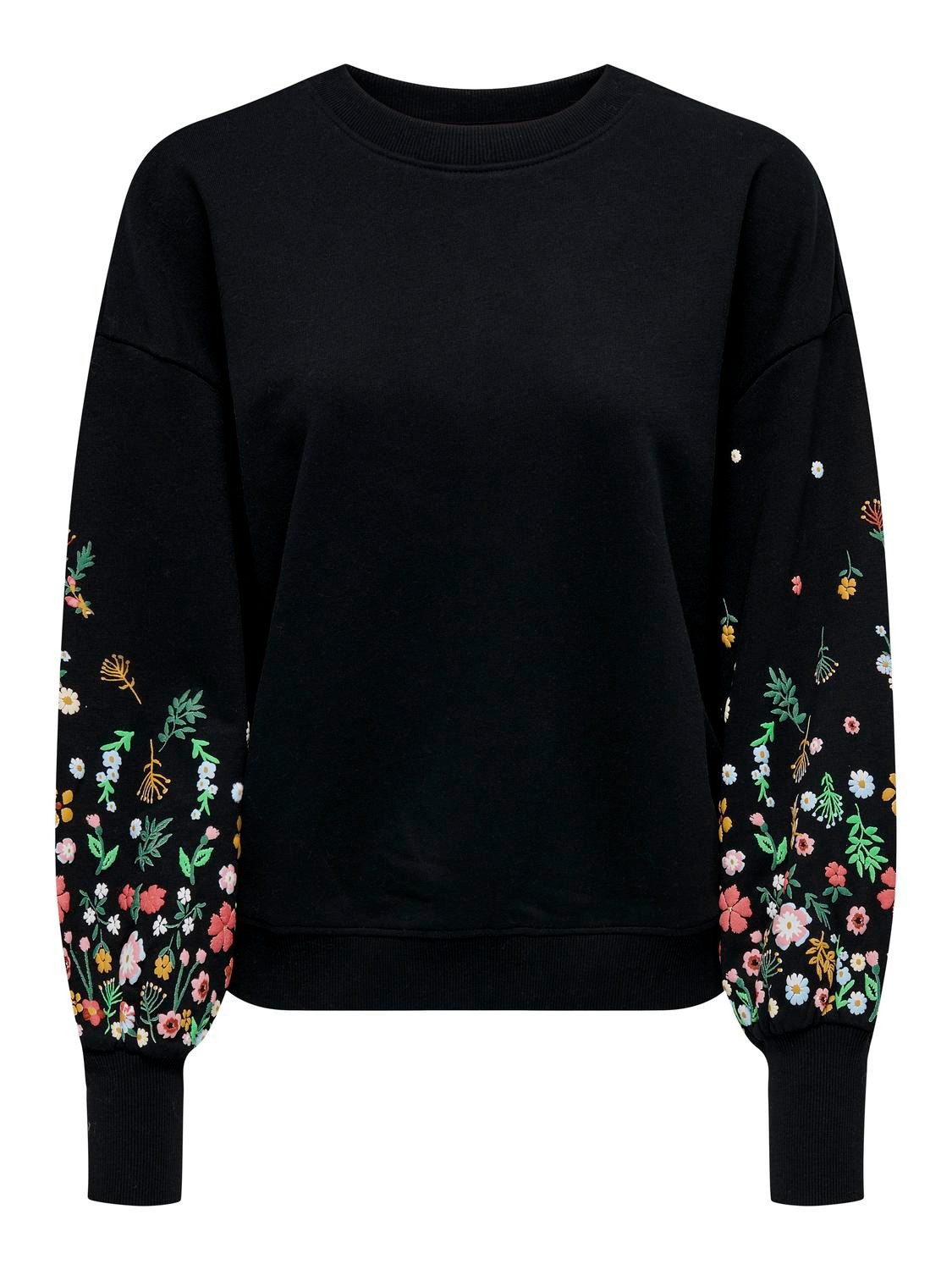 Only Sweatshirt ONLBROOKE L S O-NECK FLOWER SWT