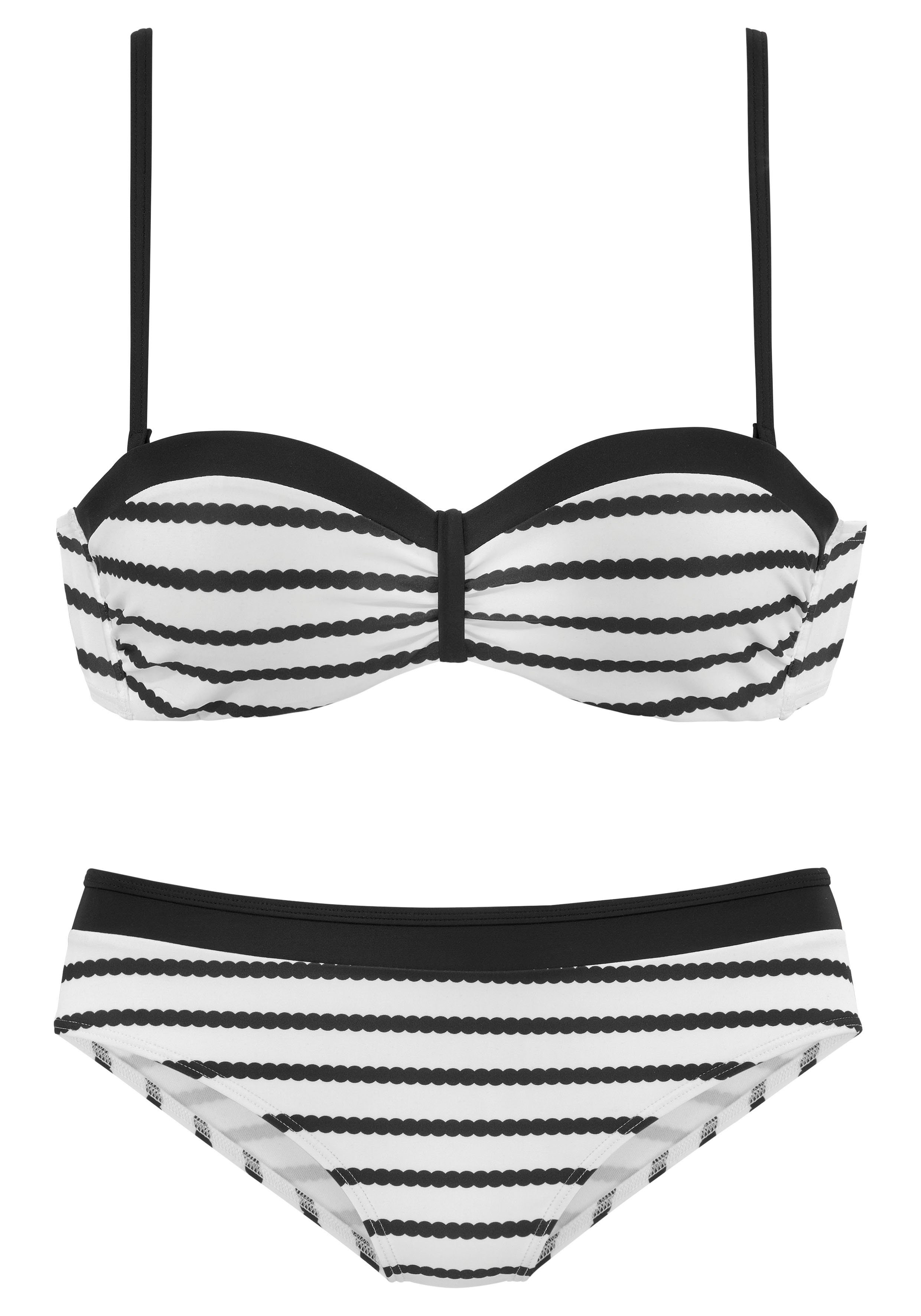 Lascana Beugelbikini in bandeaumodel met bandjes die op verschillende manieren te dragen zijn
