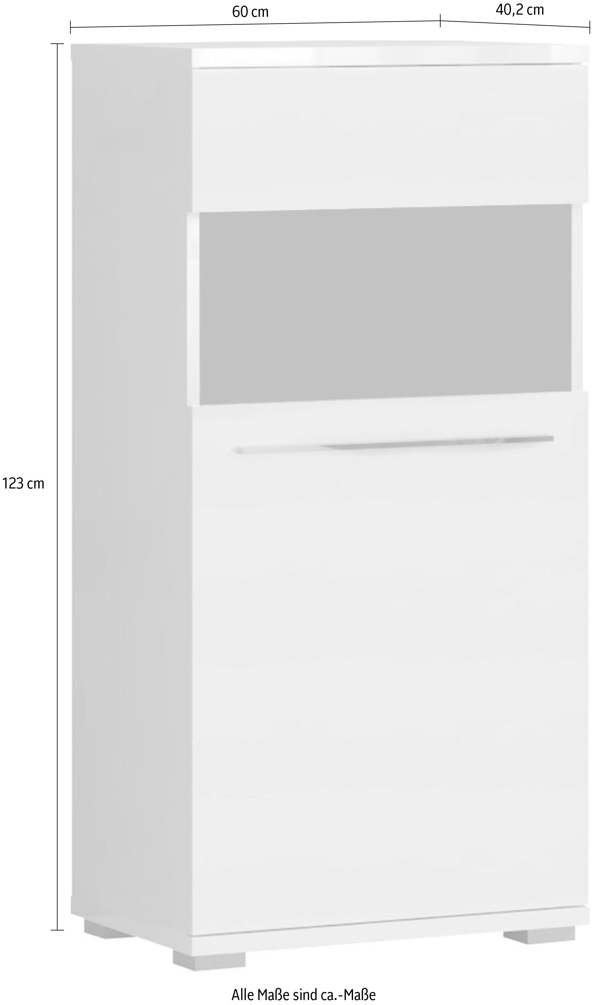 Places of Style Vitrinekast Piano UV-gecoat, soft close-functie