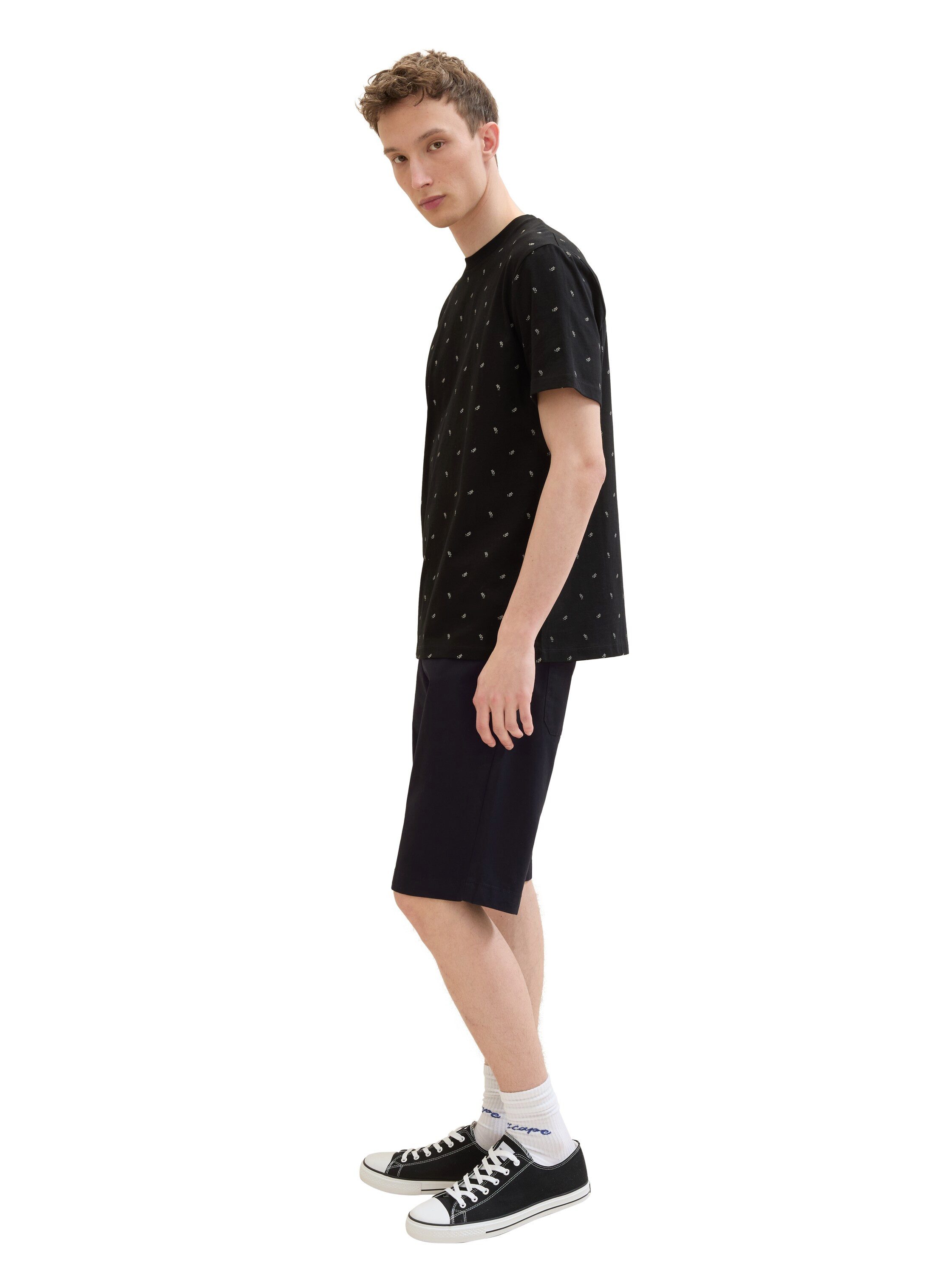 Tom Tailor Denim Cargoshort met four-pocketsstijl