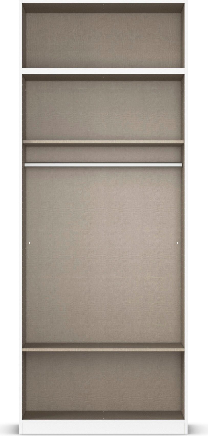 rauch Draaideurkast Prandon A met 2 lades en opbouw-element, metalen grepen in wit (set, 2 stuks)