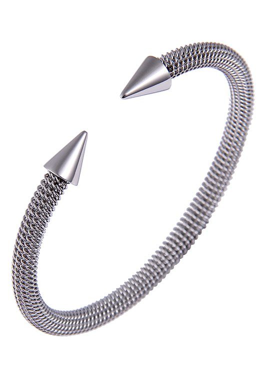 Firetti Klemarmband Sieraad cadeau armbanden mesh-ketting kegel unisex armbanden zilver
