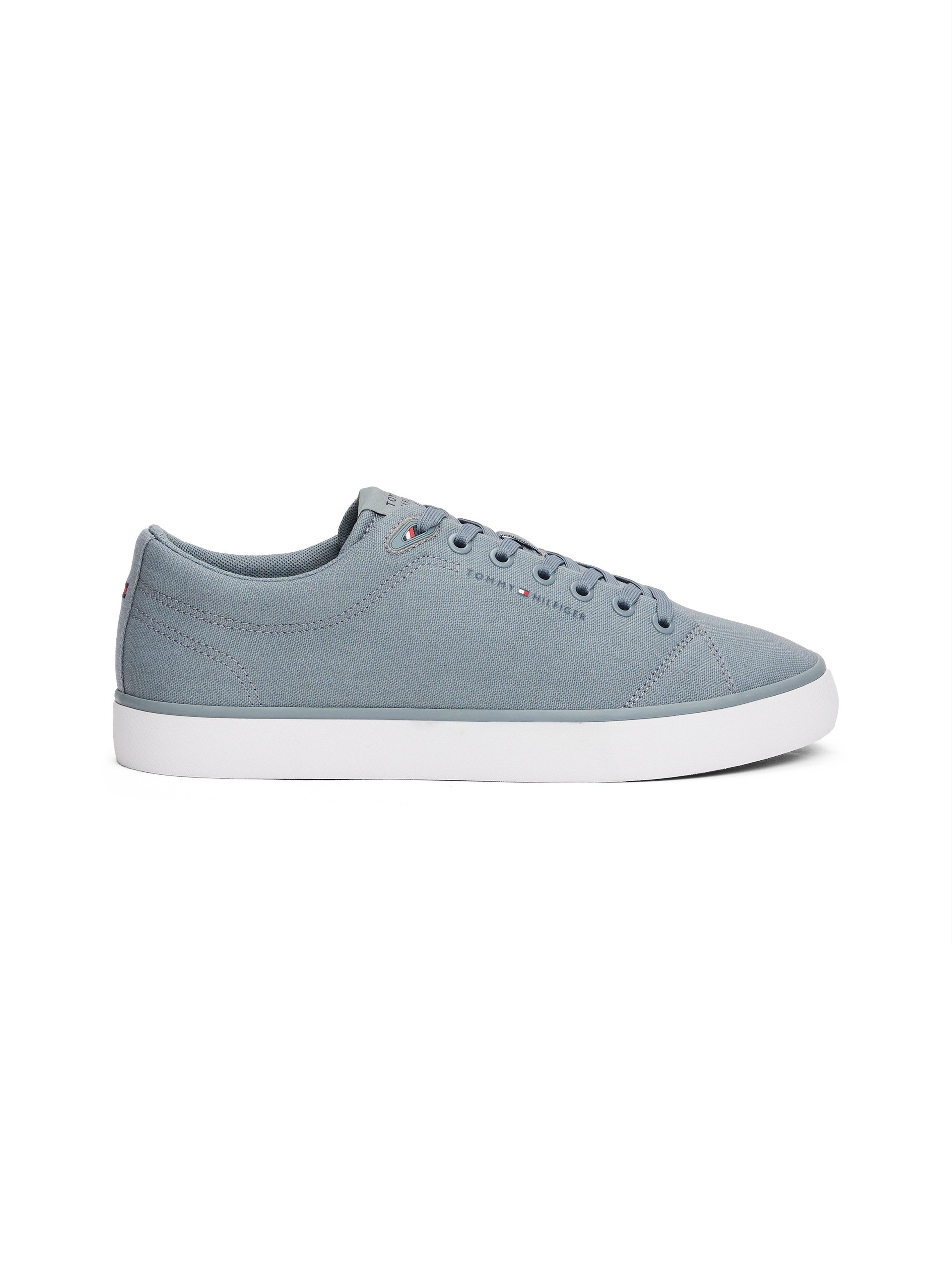 Tommy Hilfiger Sneakers TH HI VULC LOW CORE CANVAS , vrijetijdsschoen, lage schoen, veterschoenen met zacht gepolsterde schacht