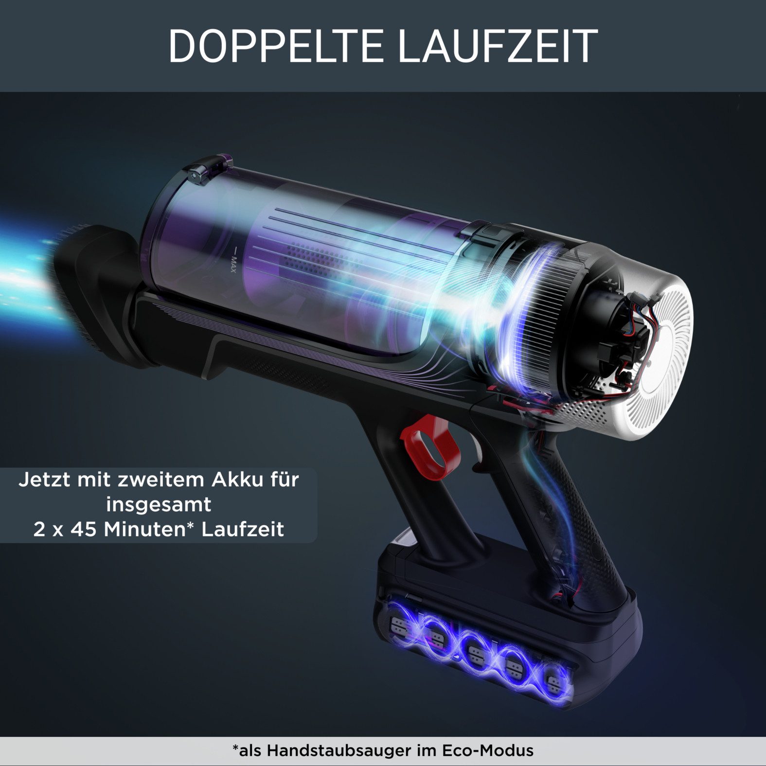 Rowenta Accu-kruimeldief en -stofzuiger X-Force Flex 9.60 Allergy, draadloos, tot 100 Air Watt, ultralicht
