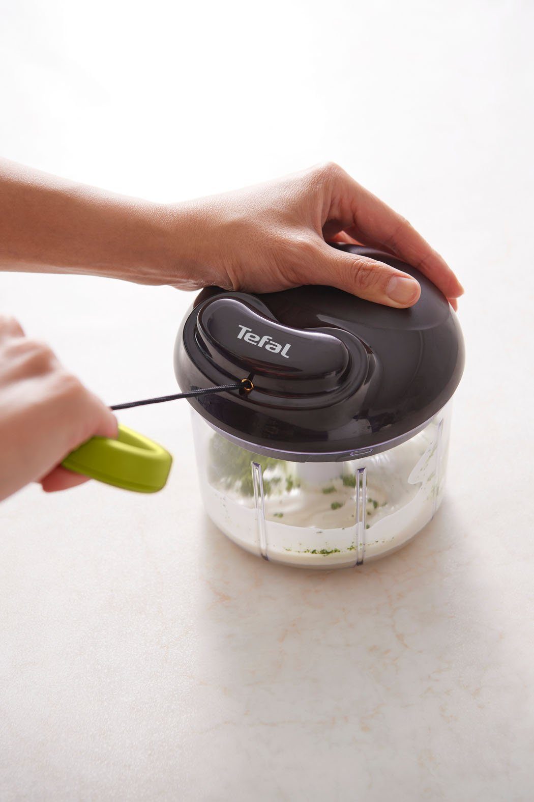 Tefal Groentesnijder 5-seconden hakmolen 900ml, roestvrijstalen messen, antislip, ijscrusher, puree, zwart/groen