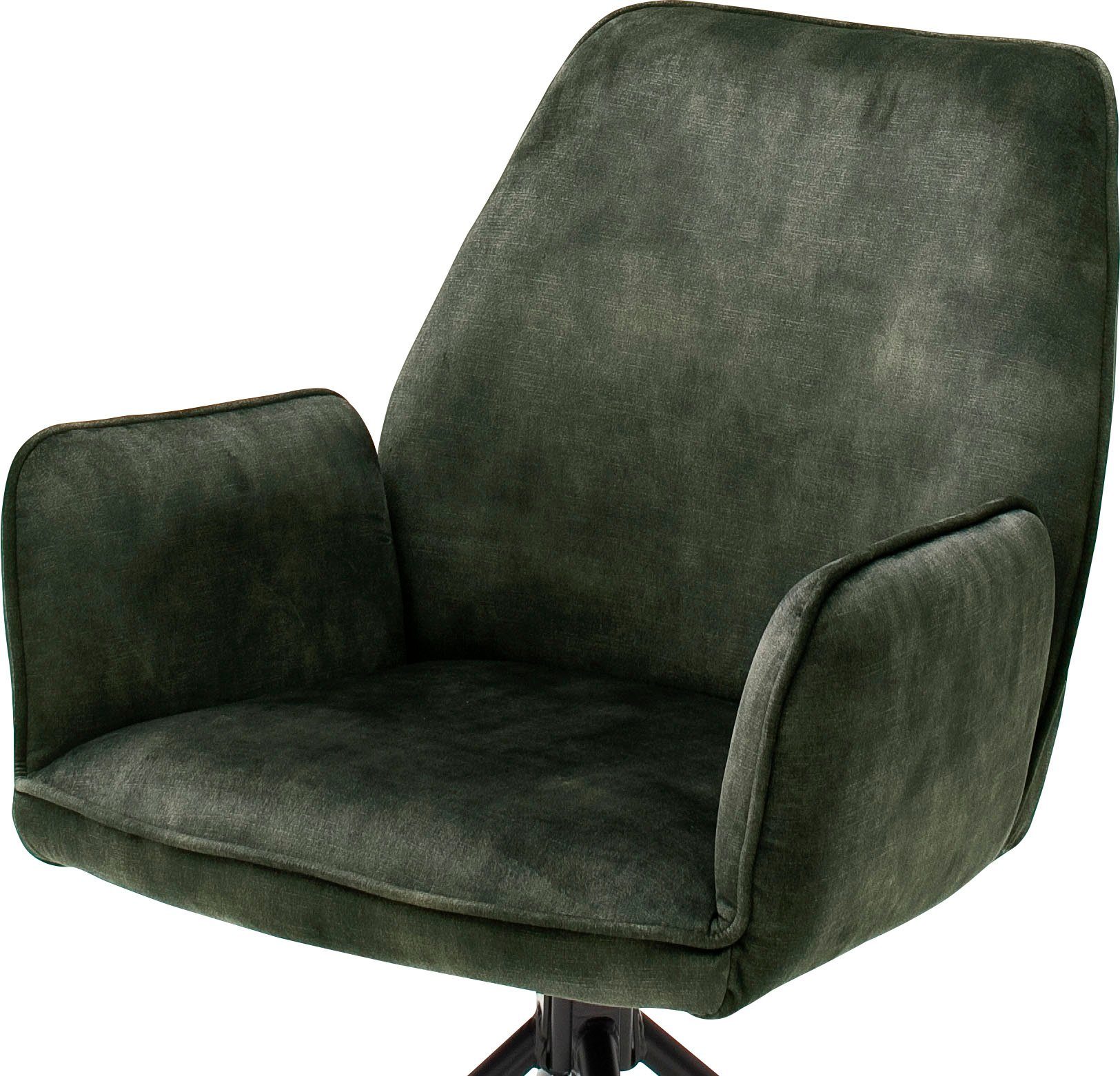 MCA furniture Eetkamerstoel Ottawa met armleuning Vintage suède-look met opstaande naad, stoel belastbaar tot 120 kg (set, 2 stuks)