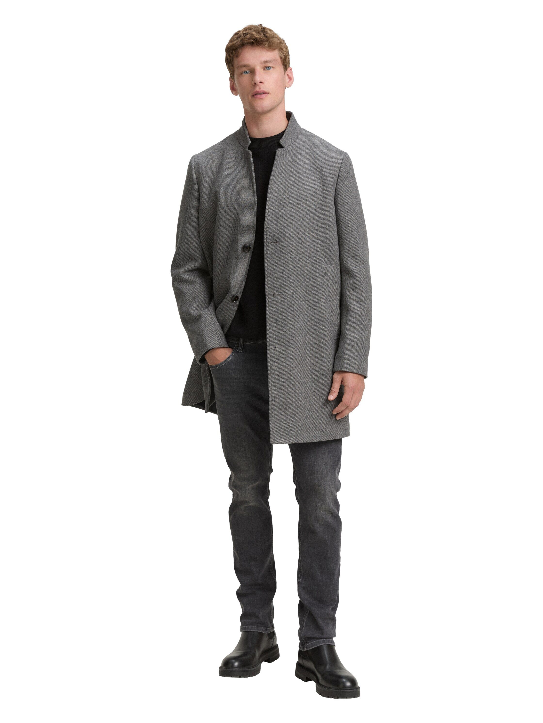 Tom Tailor Denim Wollen jack met opstaande kraag