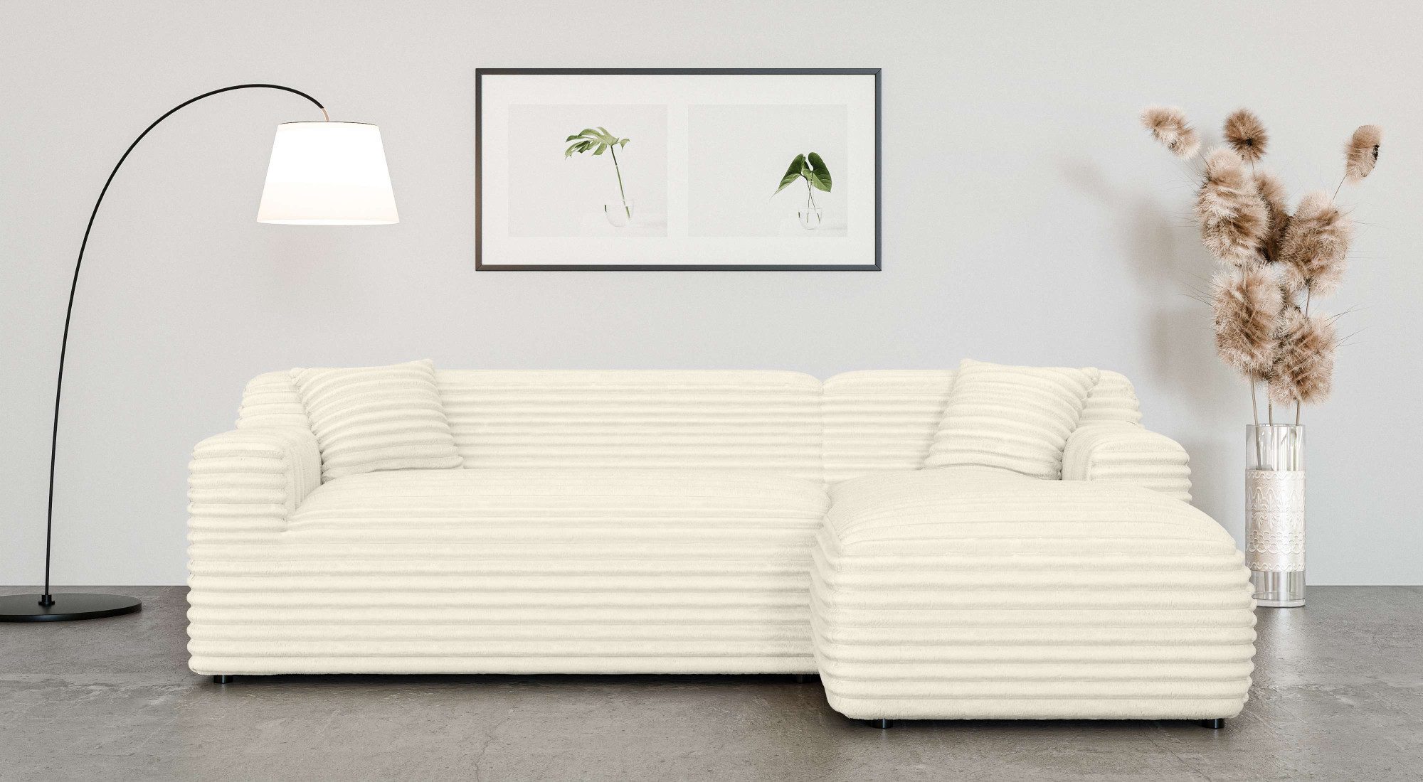 Home affaire Hoekbank LILLIANA Designsofa, L-Form mit Recamiere rechts/links bestellbar L-model