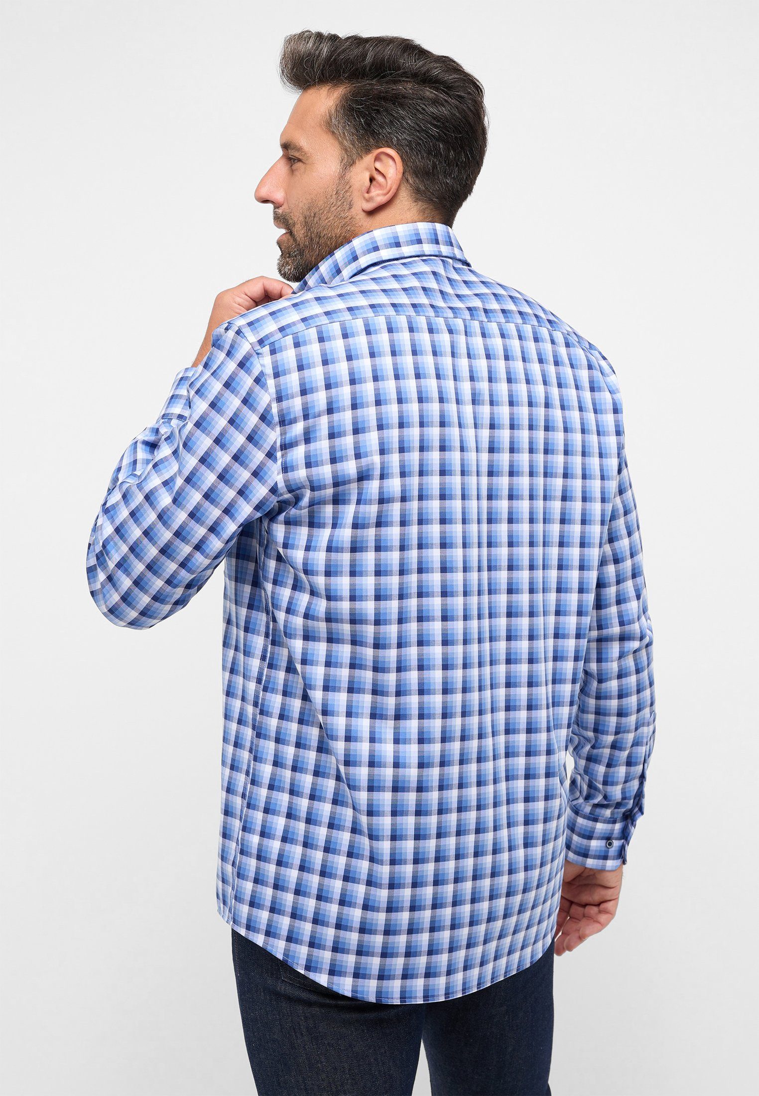 Eterna Overhemd met lange mouwen Comfort fit NON IRON (strijkvrij)