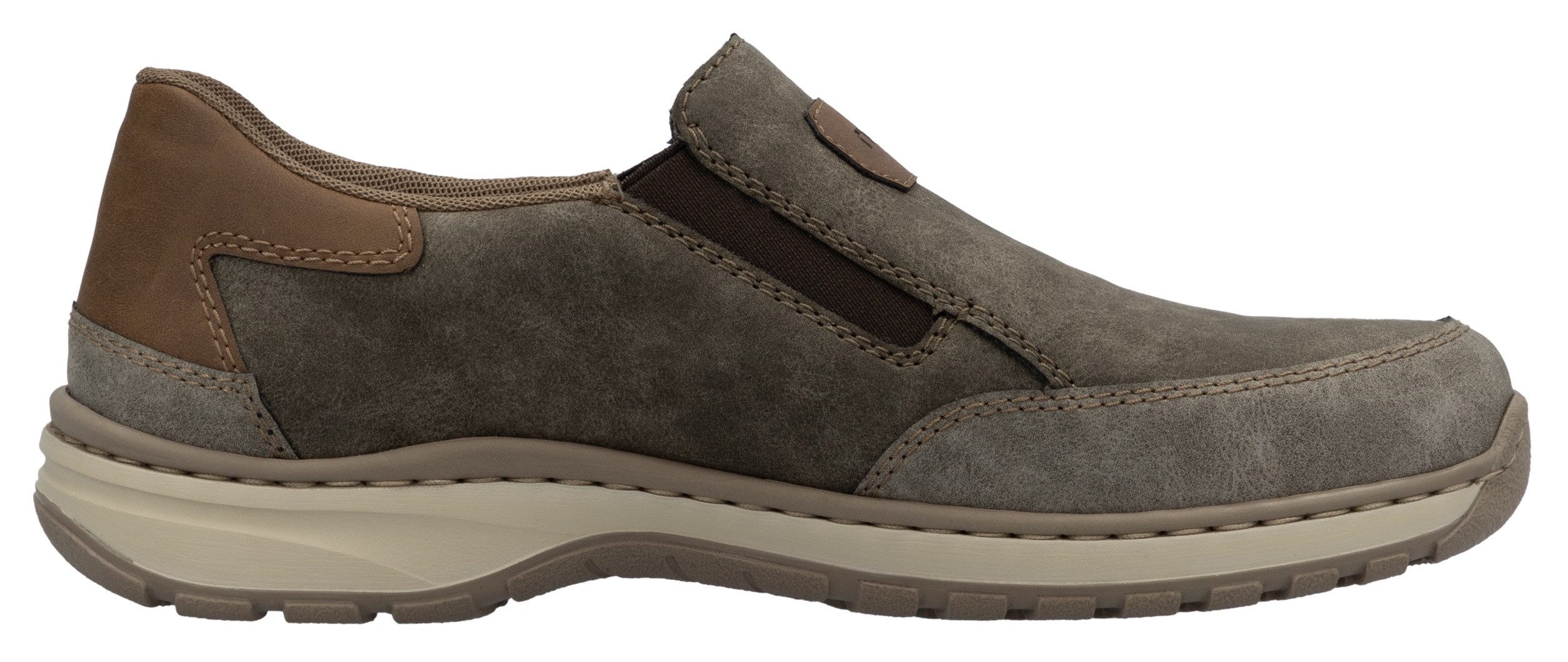 Rieker Instappers , slip-on sneaker, vrijetijdsschoen, lage schoen met elastische band