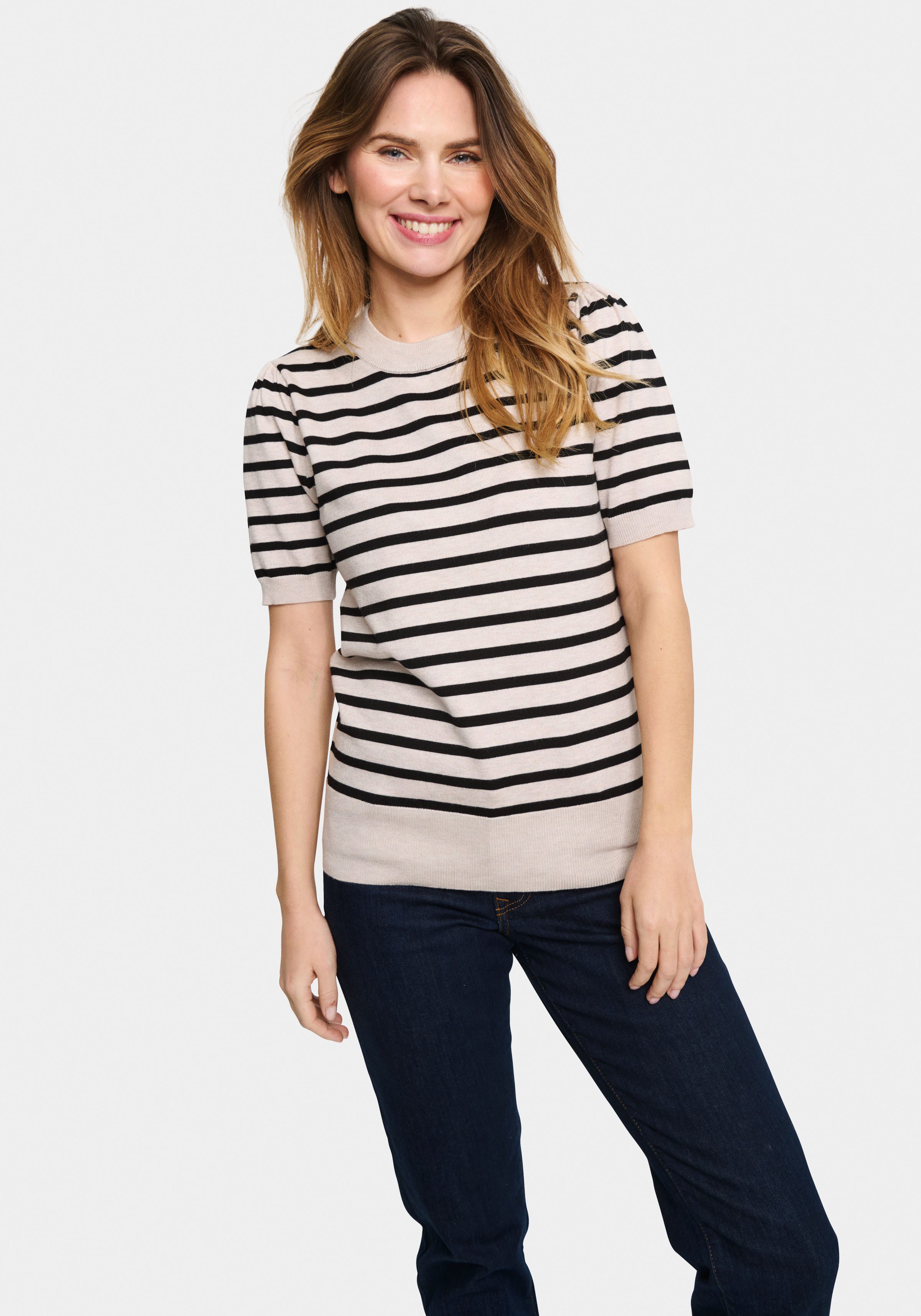 Saint Tropez Gebreide trui MilaSZ SS Striped Pullover