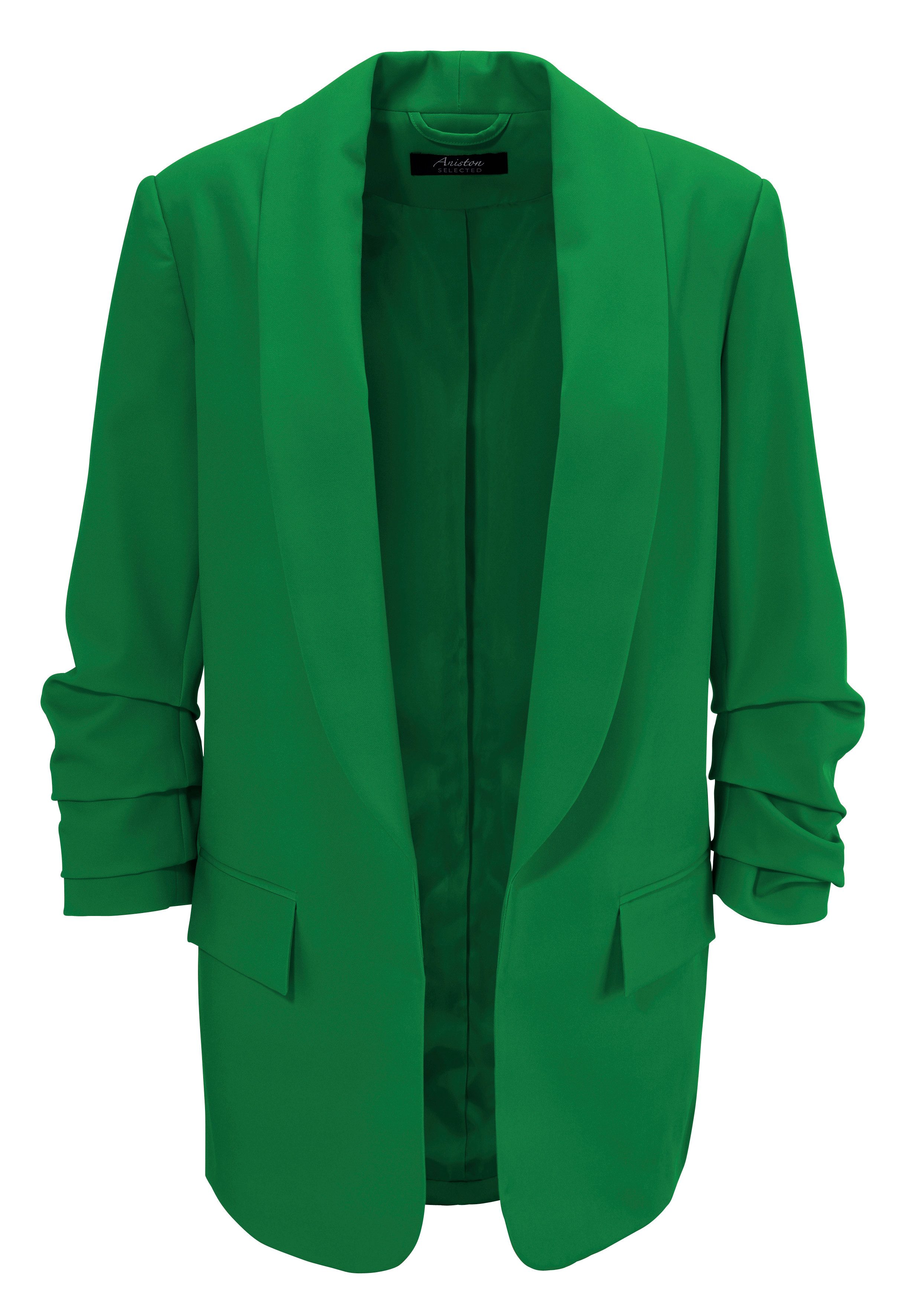 Aniston SELECTED Lange blazer met modieuze reverskraag en gerimpelde mouwen nieuwe collectie