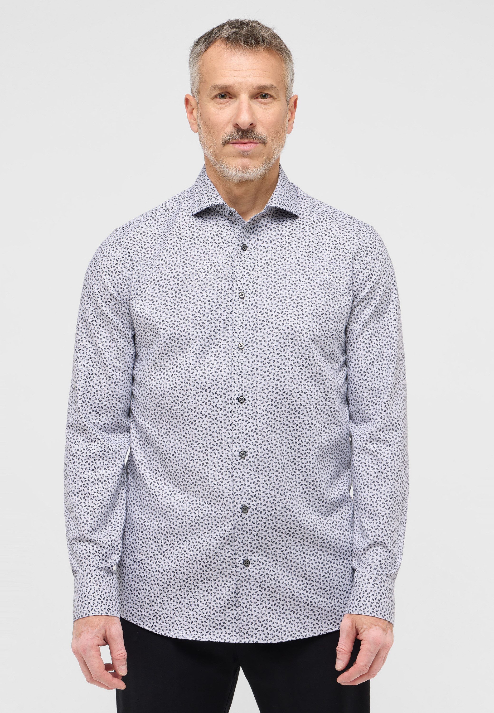 Eterna Overhemd met lange mouwen Slim fit NON IRON (strijkvrij)